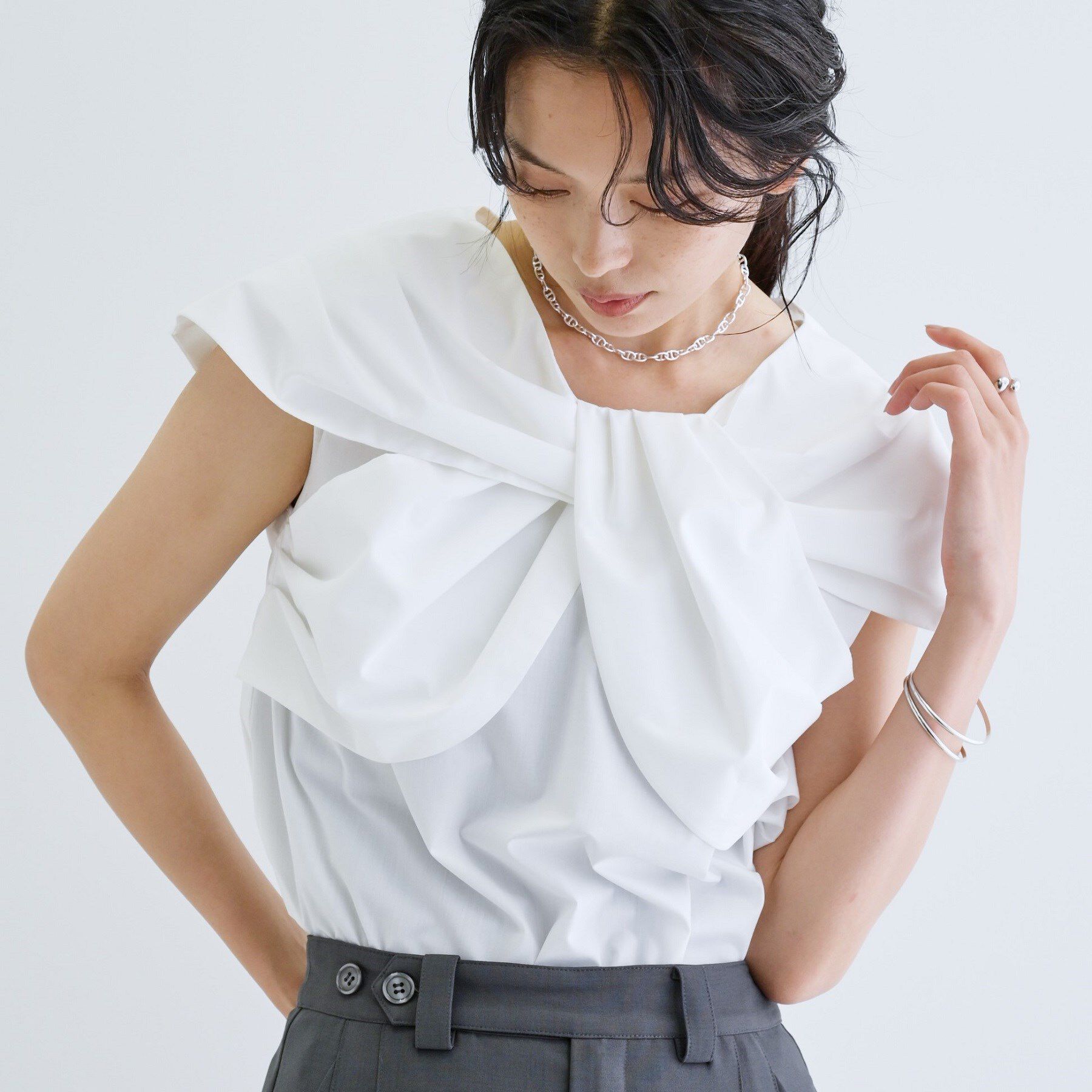 GALLEST「ドレープフォルムブラウス」|シャツ・ブラウス|