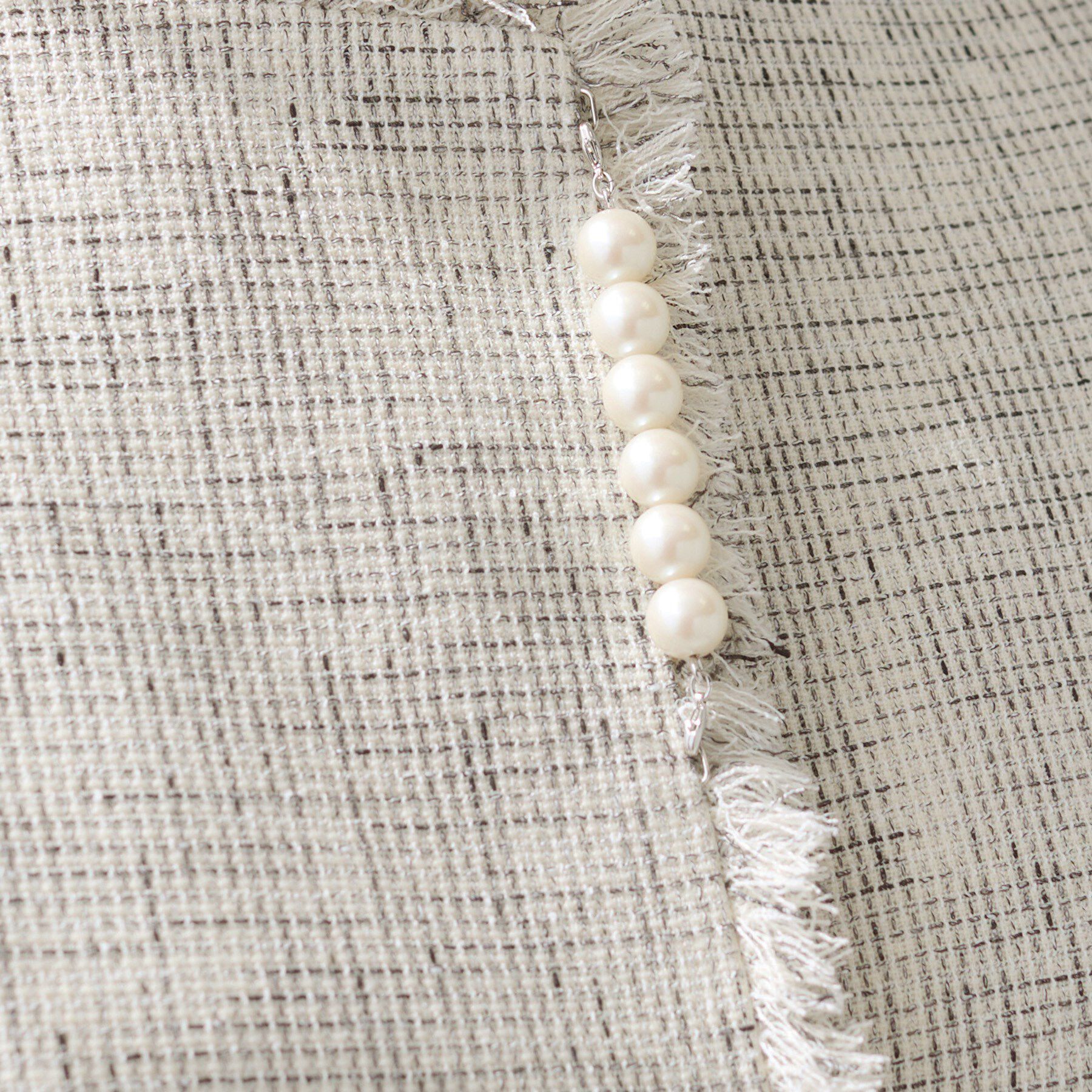 INDIVI「【軽量／SETUP可能】ストレッチツイードジャケット」|ノーカラージャケット|