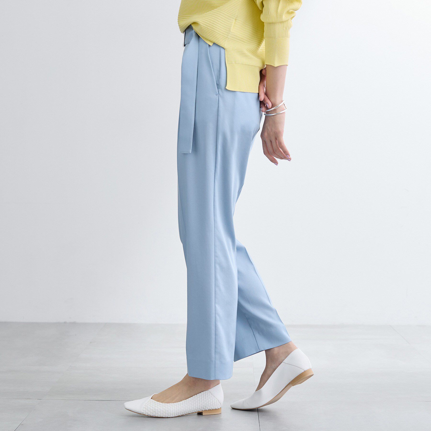 INDIVI「【洗える／UVケア／SETUP可能】デニムライクテーパードパンツ」|その他|