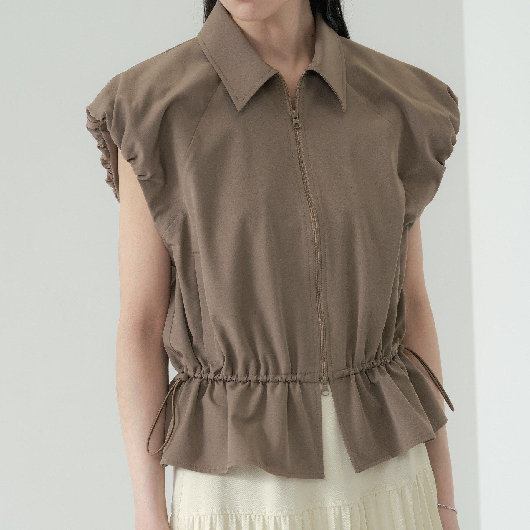 GALLEST「ジップアップフォルムブルゾン【セットアップ可能／UVカット／接触冷感】」|ブルゾン・スタジャン|