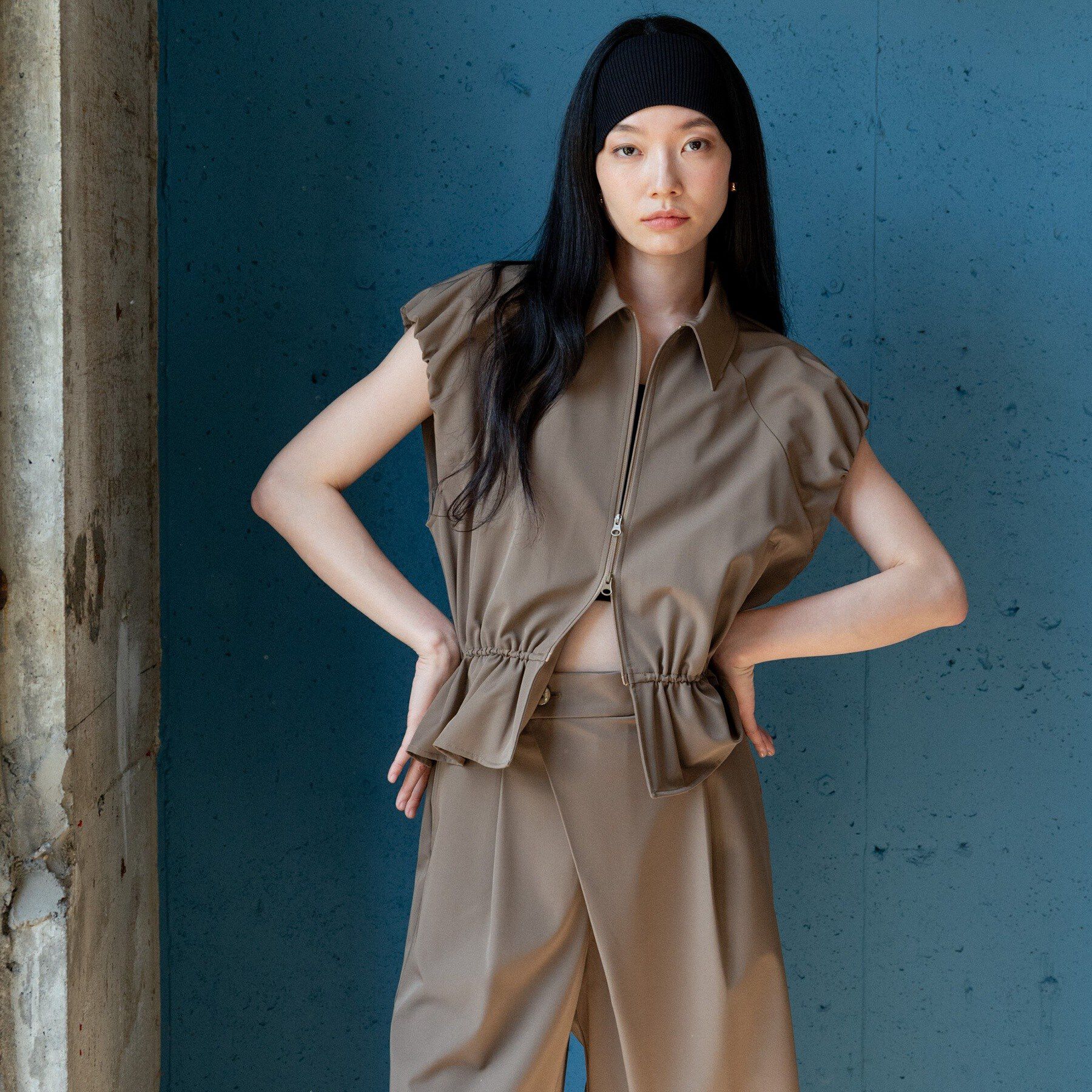 GALLEST「ジップアップフォルムブルゾン【セットアップ可能／UVカット／接触冷感】」|ブルゾン・スタジャン|