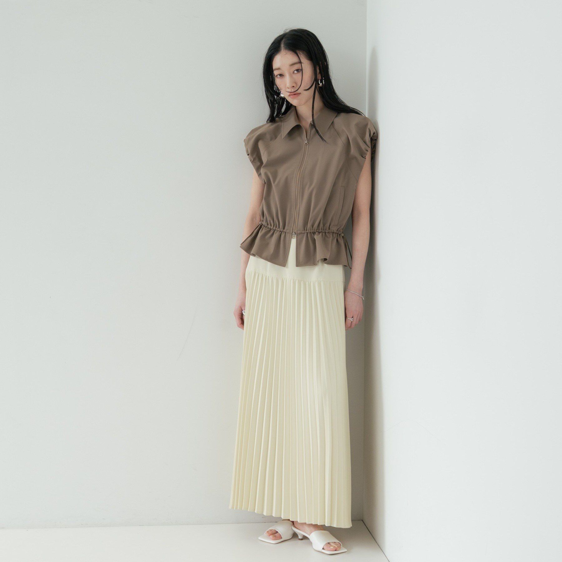 GALLEST「ジップアップフォルムブルゾン【セットアップ可能／UVカット／接触冷感】」|ブルゾン・スタジャン|