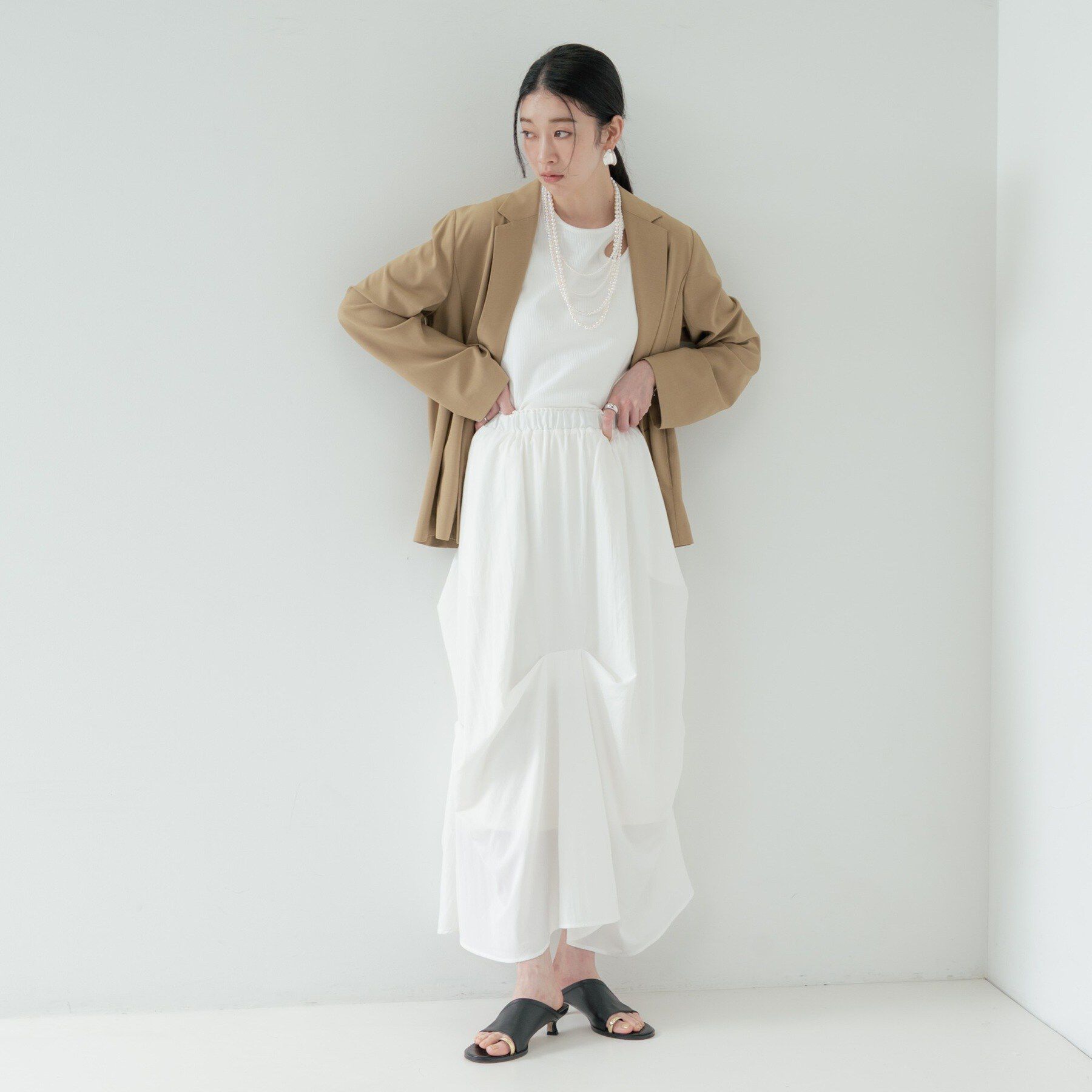 GALLEST「ランダムタックスカート」|スカート|