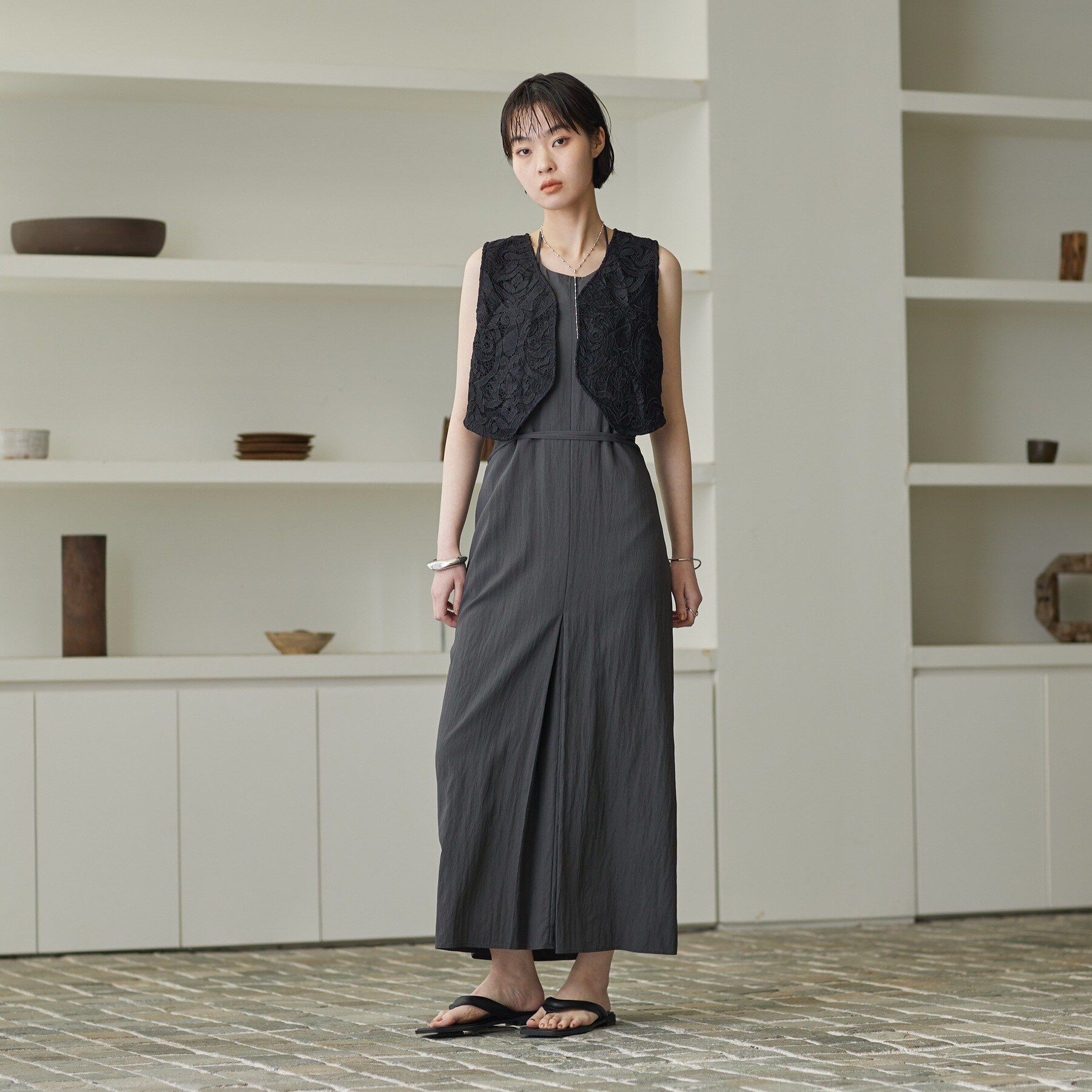 GALLEST「ショートレースジレ」|シャツ・ブラウス|