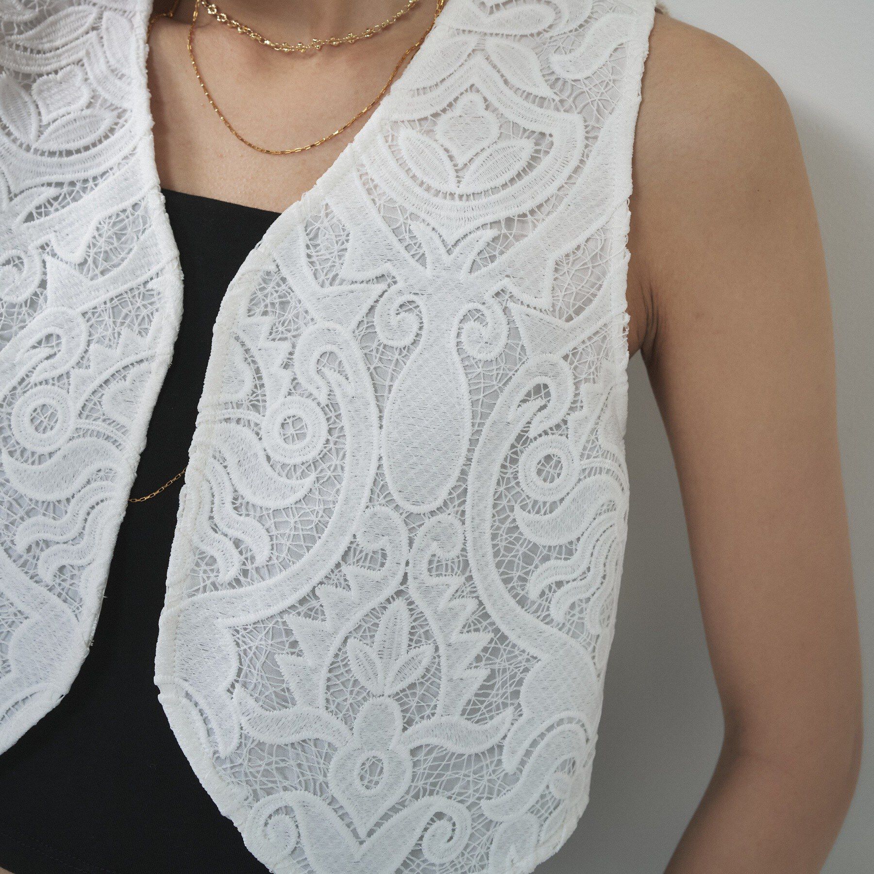 GALLEST「ショートレースジレ」|シャツ・ブラウス|