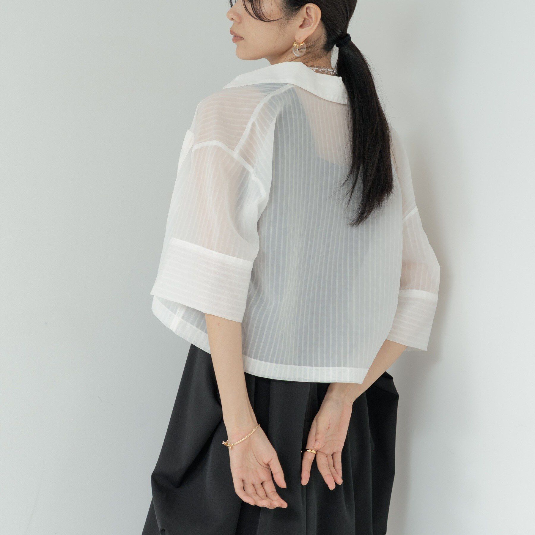 GALLEST「ボックスシルエットシアーシャツ」|シャツ・ブラウス|