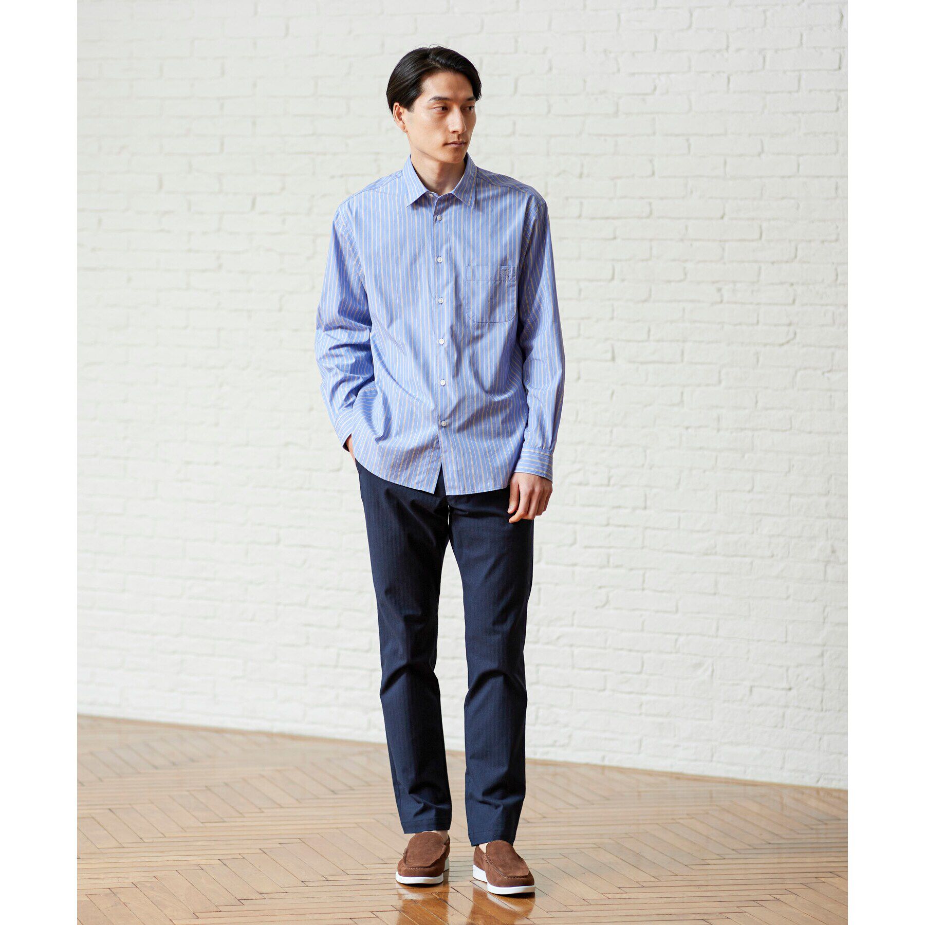 TAKEO KIKUCHI「【Made in JAPAN】播州織 ヘリンボン ストレート パンツ」|その他|