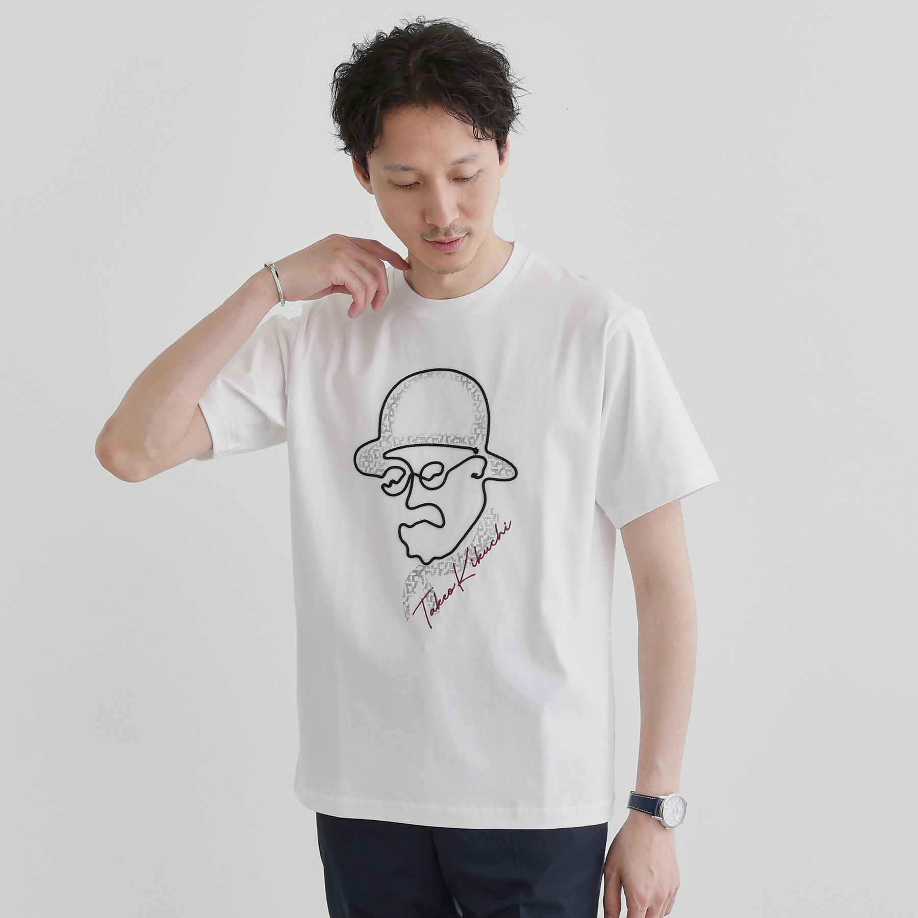 TAKEO KIKUCHI「【Sサイズ～】フェイスロープ刺繍 天竺Tシャツ」|Tシャツ・カットソー|