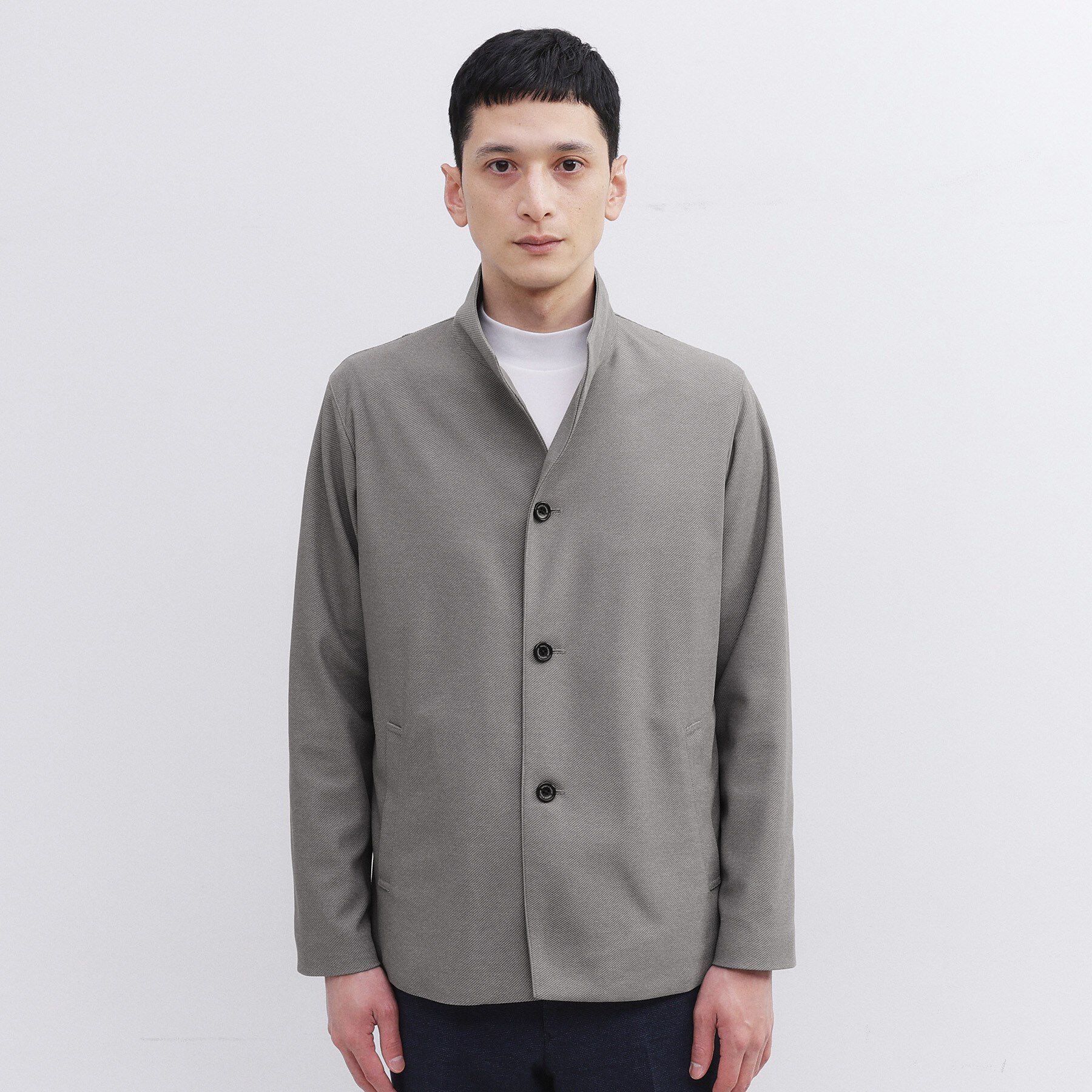 TAKEO KIKUCHI「ツイルジャージー イタリアンカラージャケット」|ブルゾン・スタジャン|