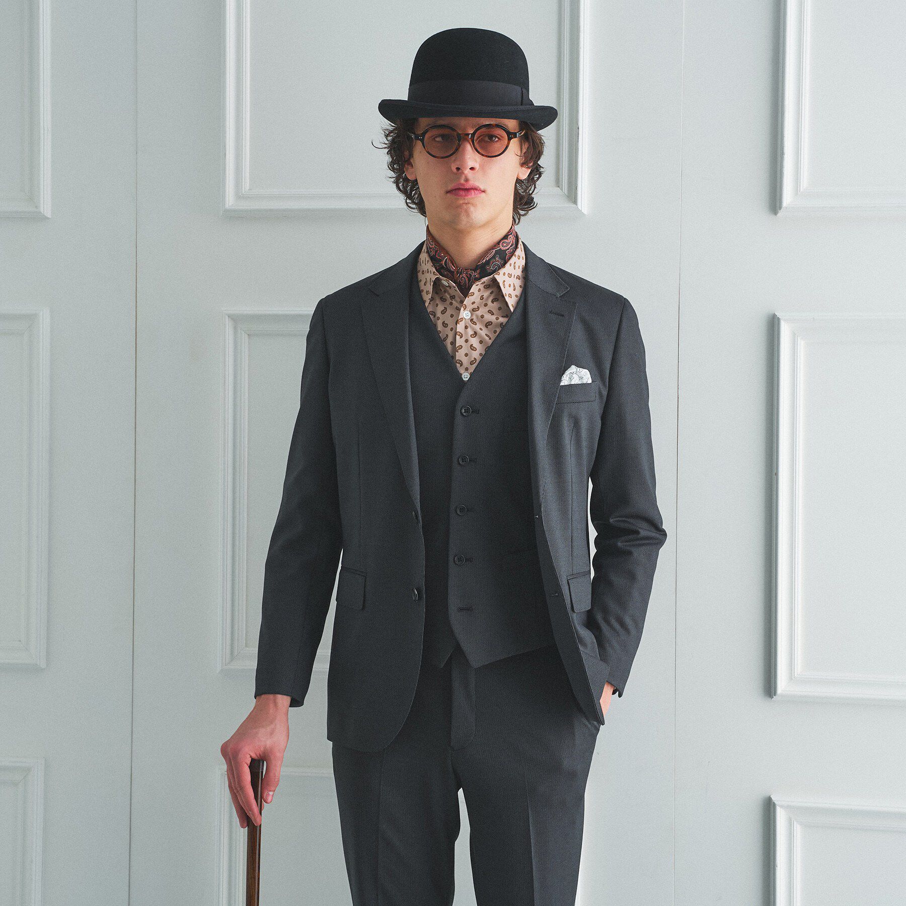 TAKEO KIKUCHI「【BOWLER HAT LABEL】ピンヘッドジャージ ジャケット」|テーラードジャケット|