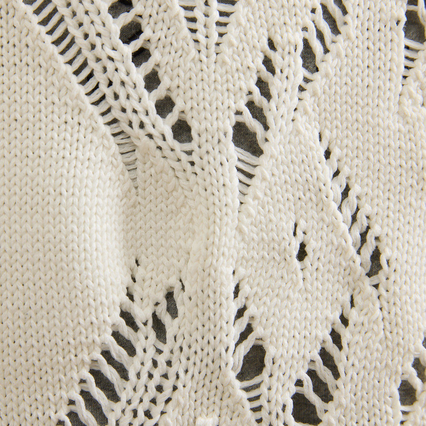 40CARATS&525「ダイヤ柄透かし編みニットべスト」|ベスト・ジレ|