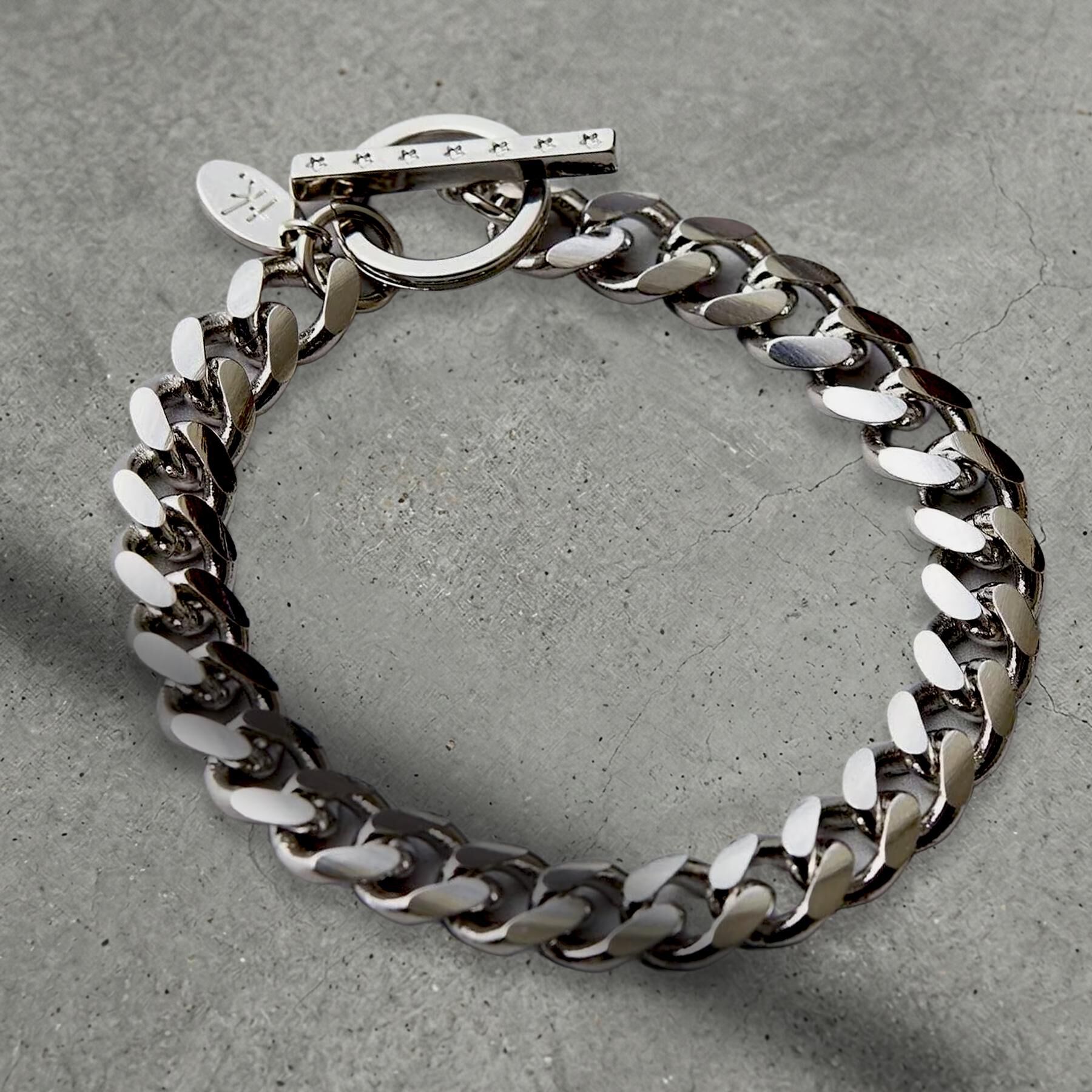 tk.TAKEO KIKUCHI「ASSORT DESIGN CHAIN BRACELET / アソートデザインチェーンブレスレット」|ブレスレット・バングル|シルバー(106)