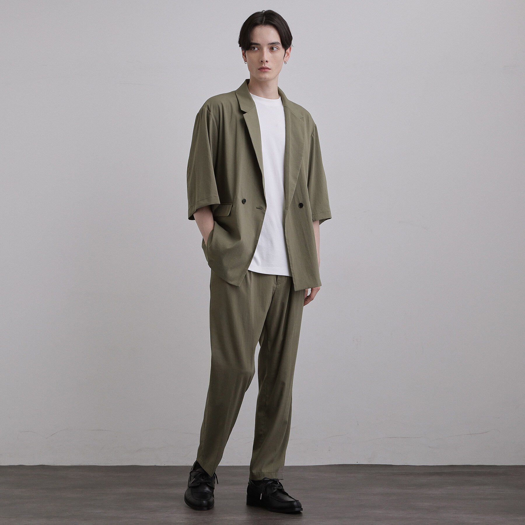 tk.TAKEO KIKUCHI「【接触冷感／UVCUT】COOL PLAYワイドテーパードスラックス」|その他|