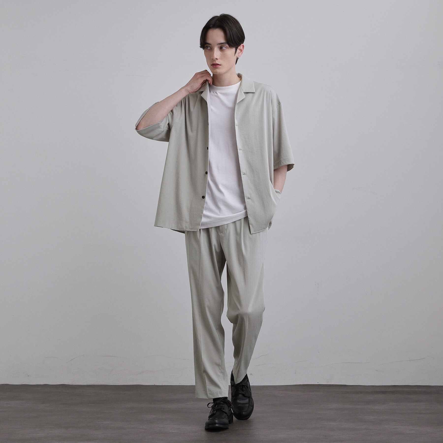 tk.TAKEO KIKUCHI「【接触冷感／UVCUT】COOL PLAYワイドテーパードスラックス」|その他|