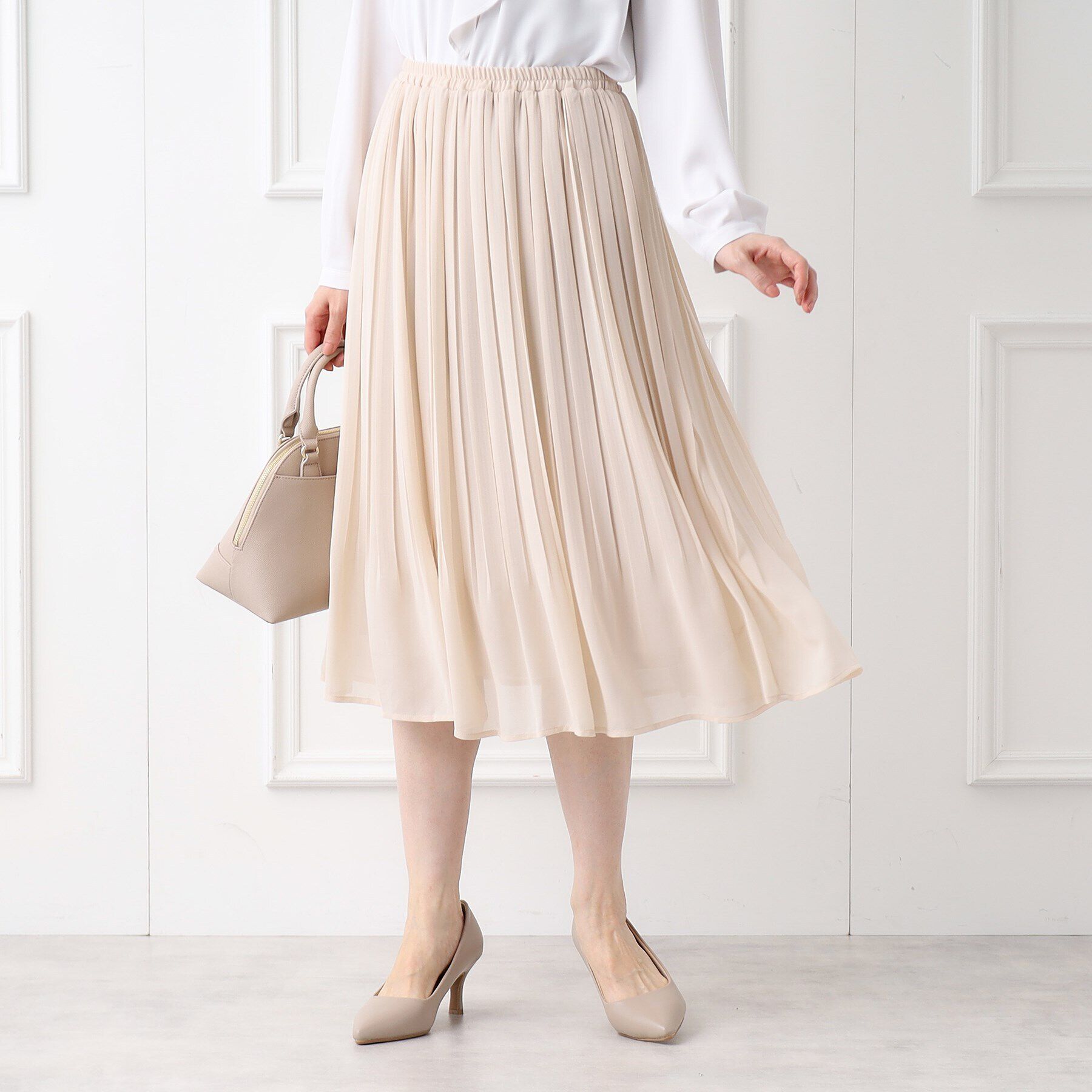 index「《新色追加》着丈が選べる！プリーツフレアスカート【イージーケア／防シワ／洗濯機洗い可】」|スカート|