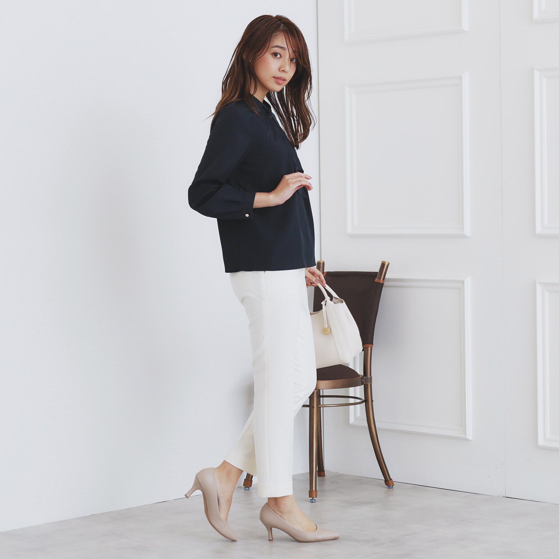 index「《XS-LLsize》通勤対応/ボウタイブラウス/取り外しパーツ付き 【洗濯機洗い可/防シワ】」|シャツ・ブラウス|