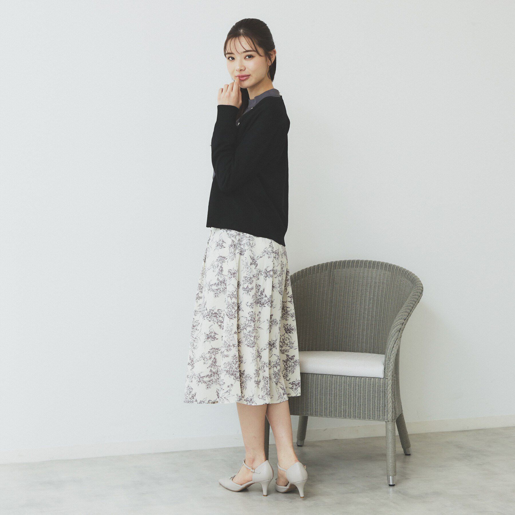 index「ラメトリムカーディガン【洗濯機洗い可】」|カーディガン|