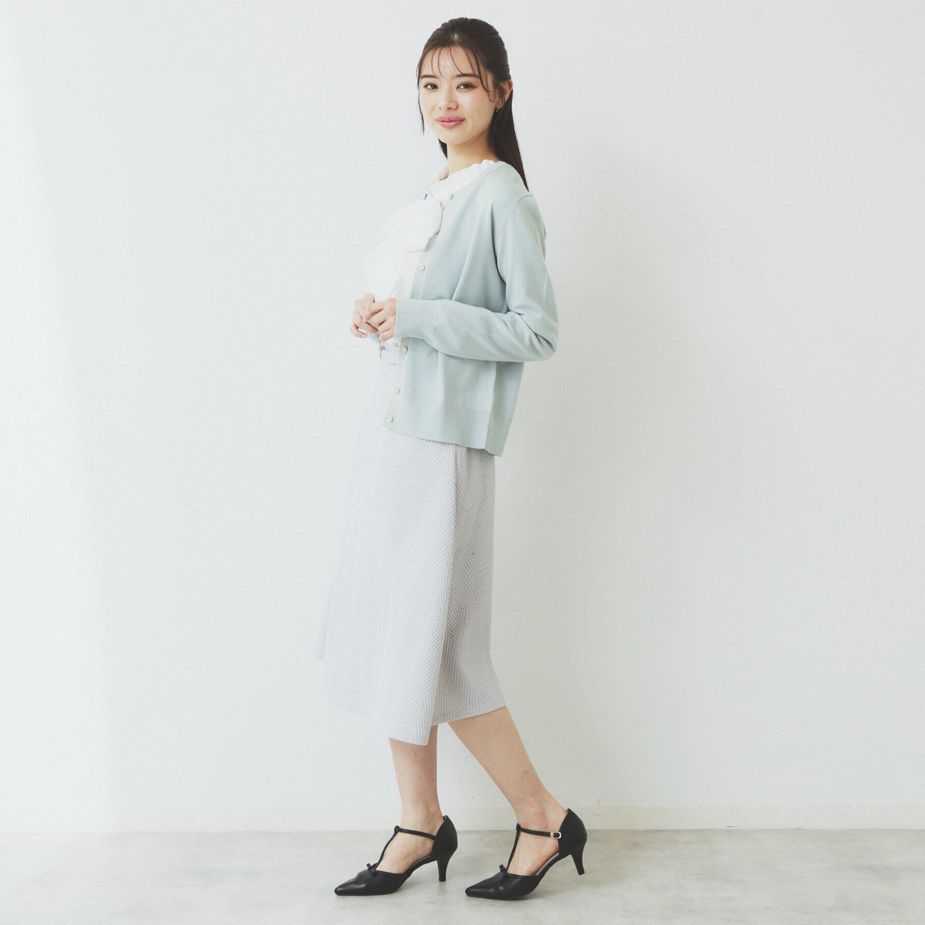 index「ラメトリムカーディガン【洗濯機洗い可】」|カーディガン|