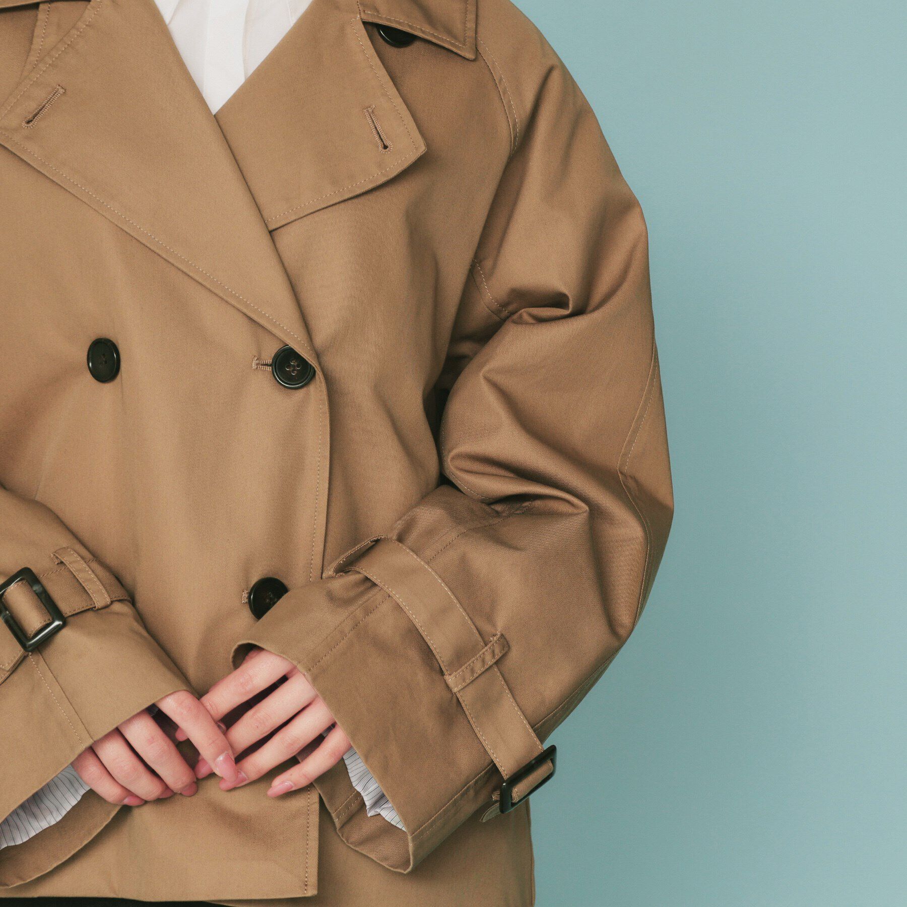 index「キャンディースリーブショートトレンチコート【洗濯機洗い可/撥水/静電気防止】」|トレンチコート|