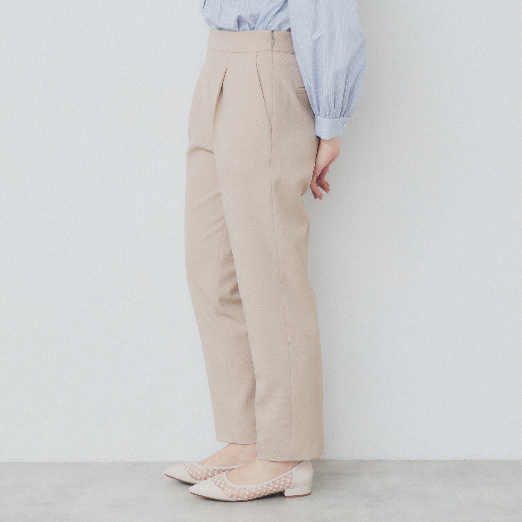 index「サイドバックルストレッチテーパードパンツ【洗濯機可・イージーアイロン・防シワ】」|その他|