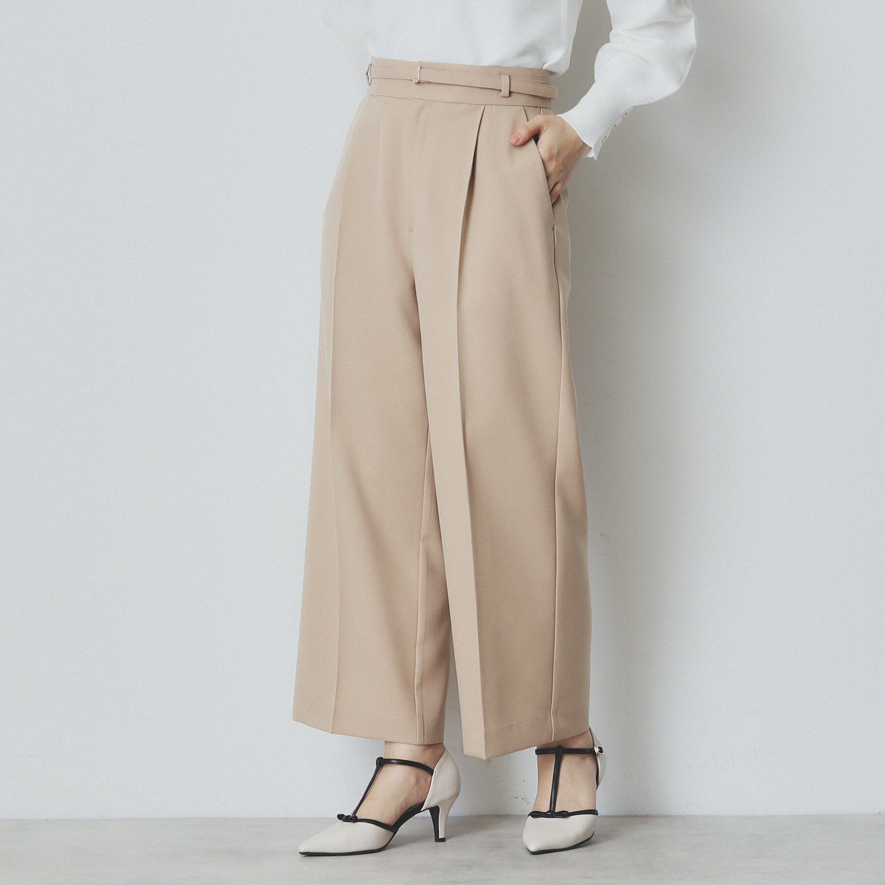 index「ソフトツイルタックワイドパンツ【洗濯機洗い可】」|その他|