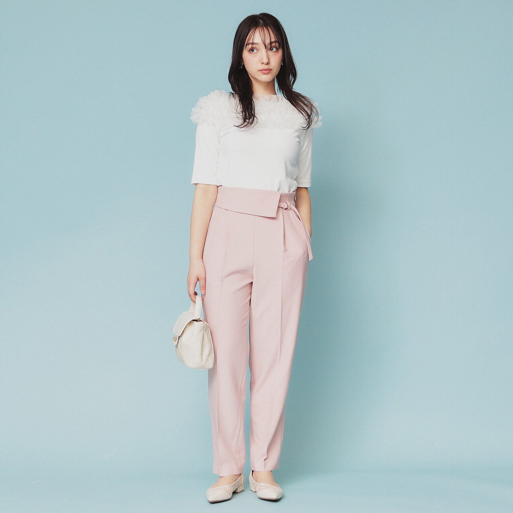 index「ウエスト折り返しテーパードパンツ【洗濯機洗い可/防シワ】」|その他|