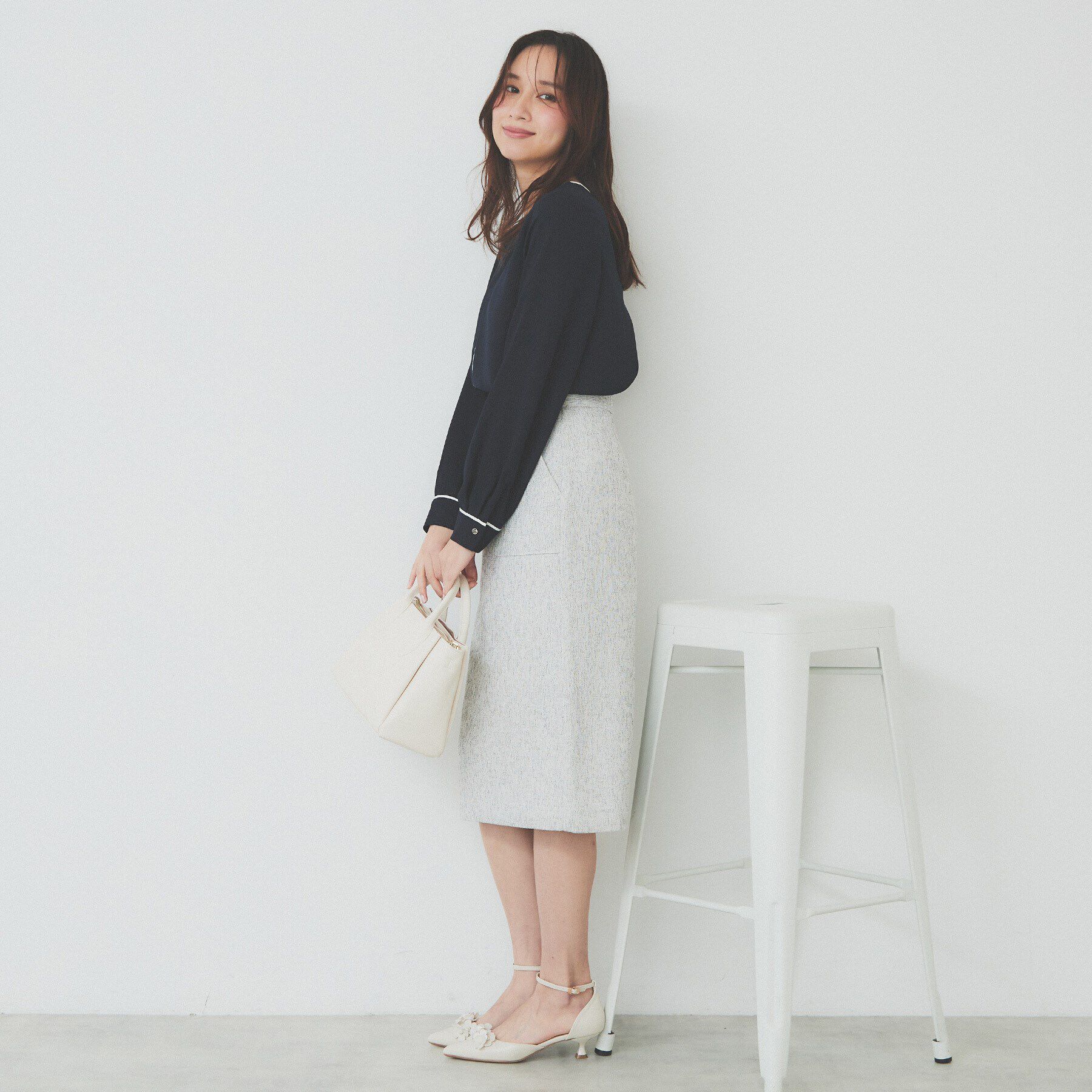 index「サマーツイードタイトスカート【洗濯機洗い可/イージーアイロン】」|スカート|