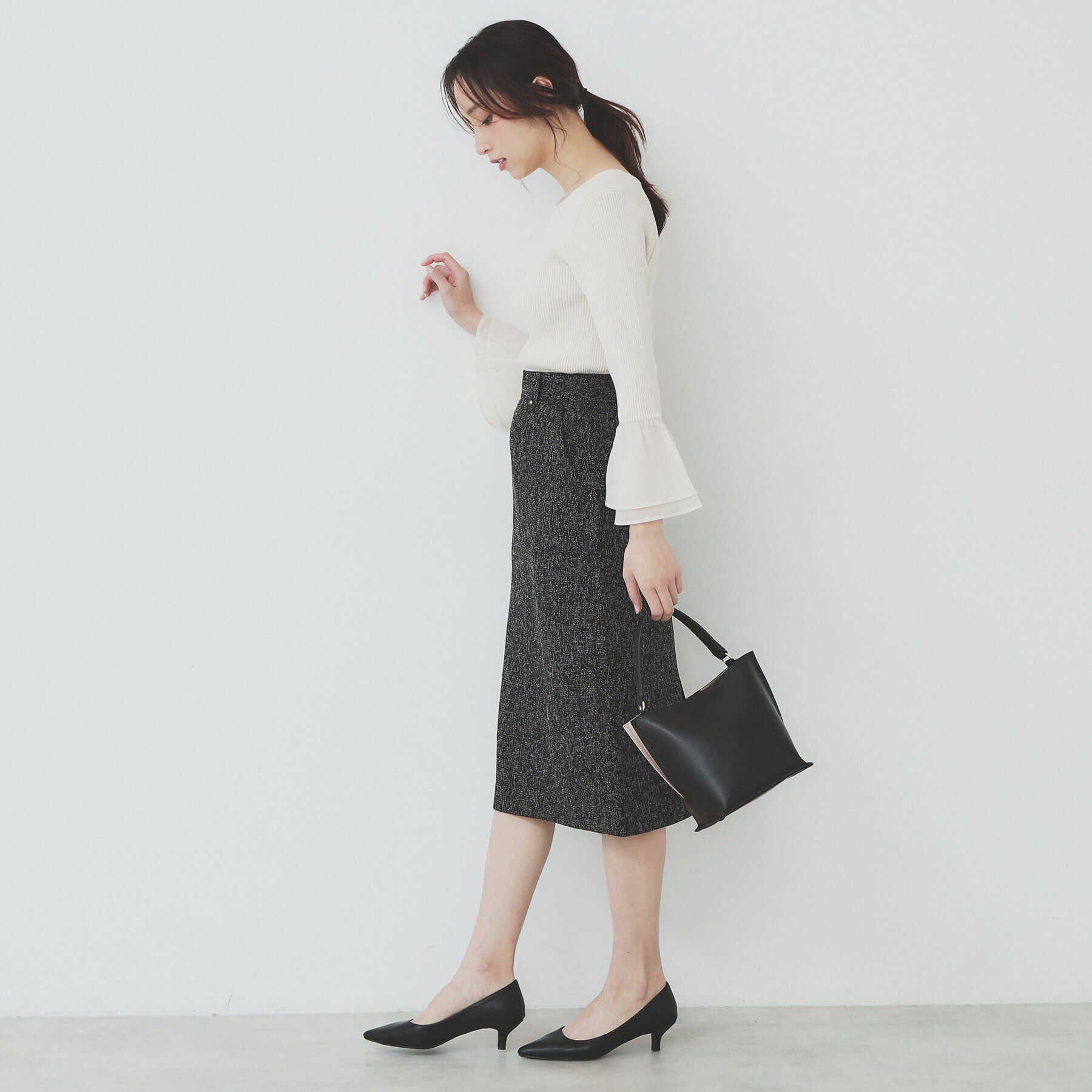 index「サマーツイードタイトスカート【洗濯機洗い可/イージーアイロン】」|スカート|