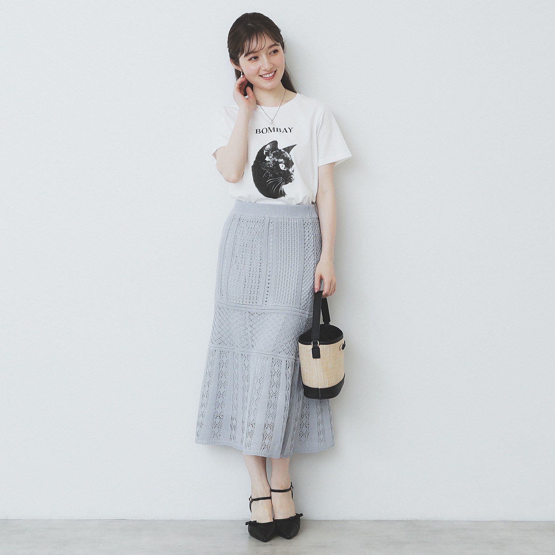 index「ねこプリントTシャツ【洗濯機洗い可】」|Tシャツ・カットソー|