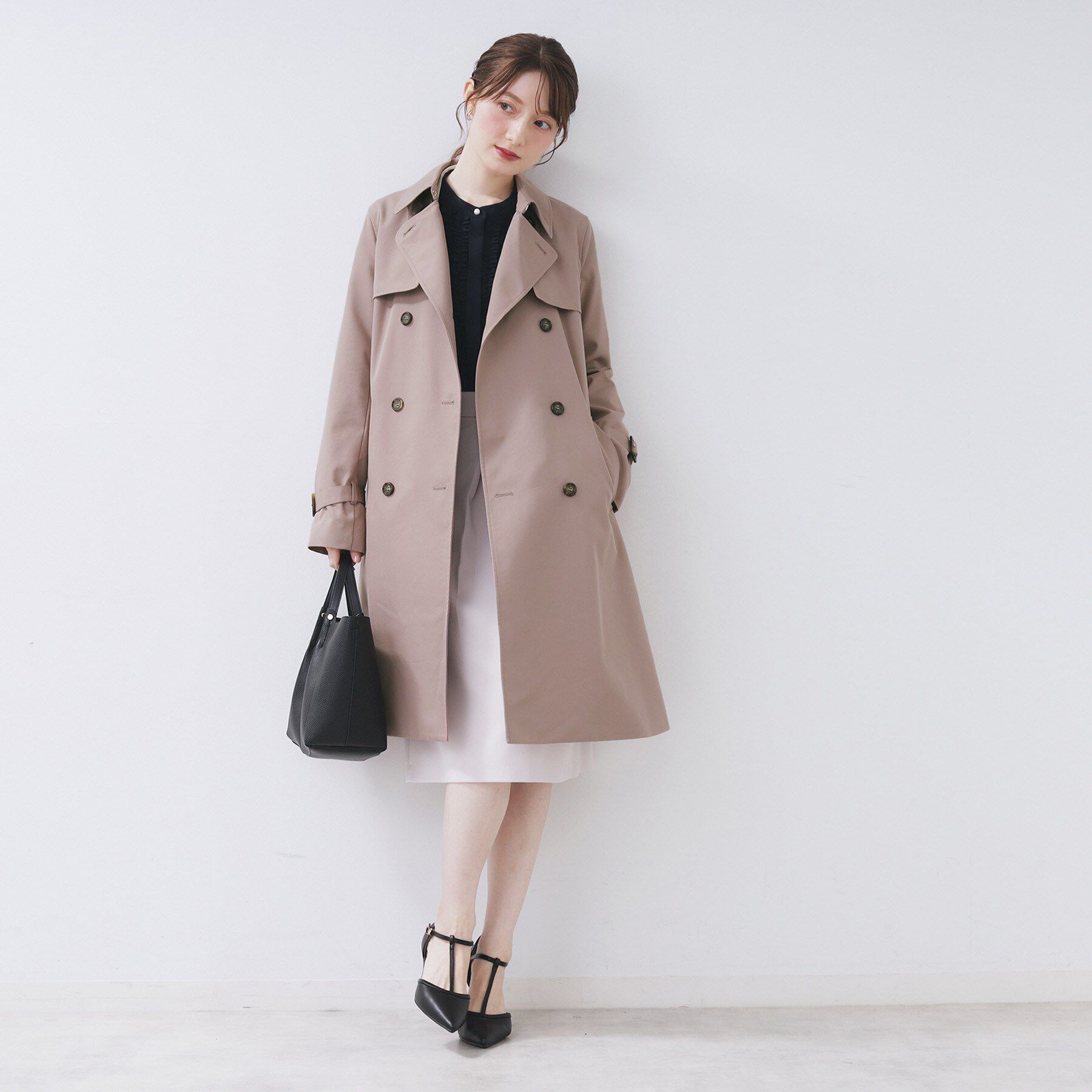 index「撥水トレンチコート【洗濯機OK/花粉対応】《XS～3L》」|トレンチコート|