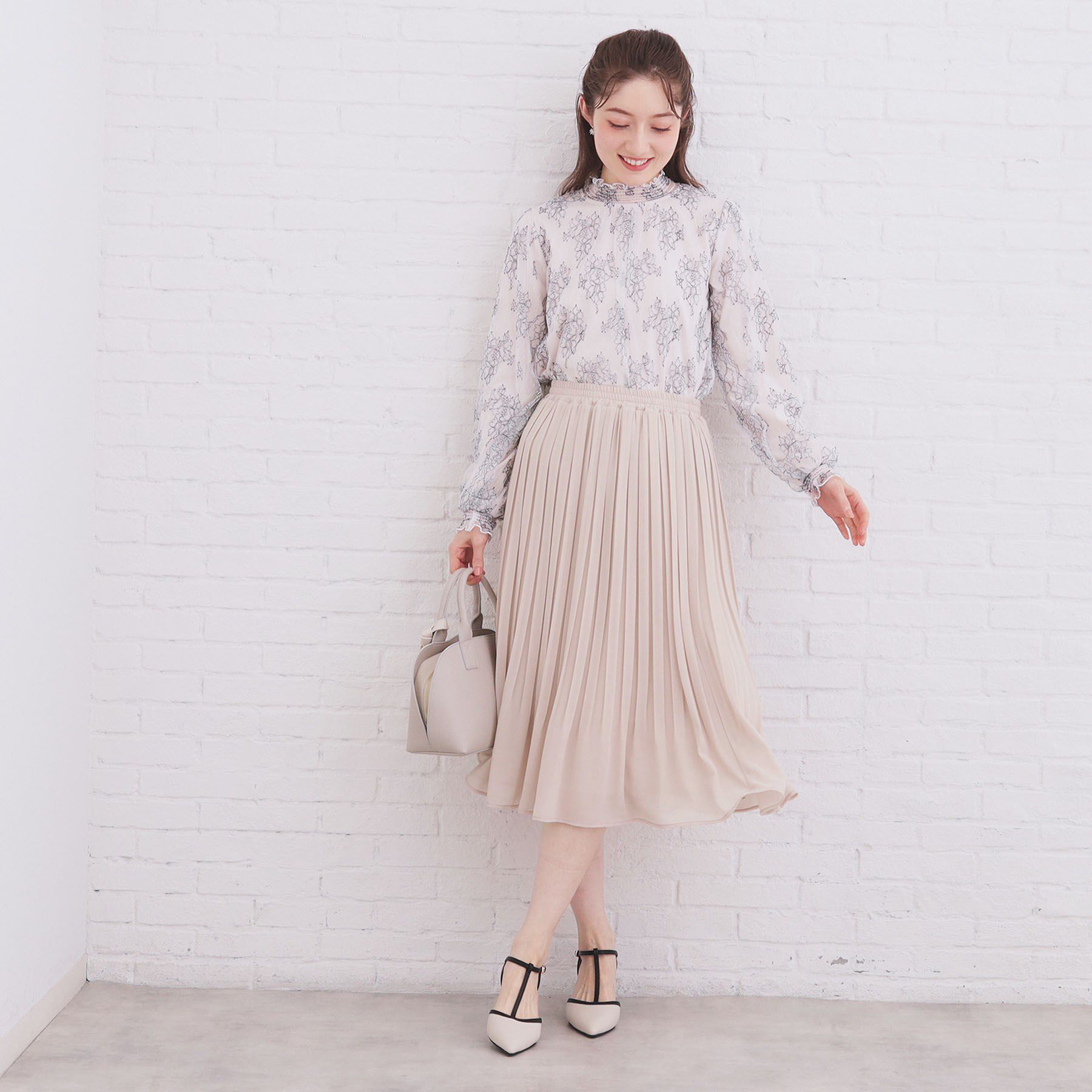 index「選べる丈 シフォンプリーツスカート【洗濯機OK/イージーアイロン/防シワ】《6col》」|スカート|