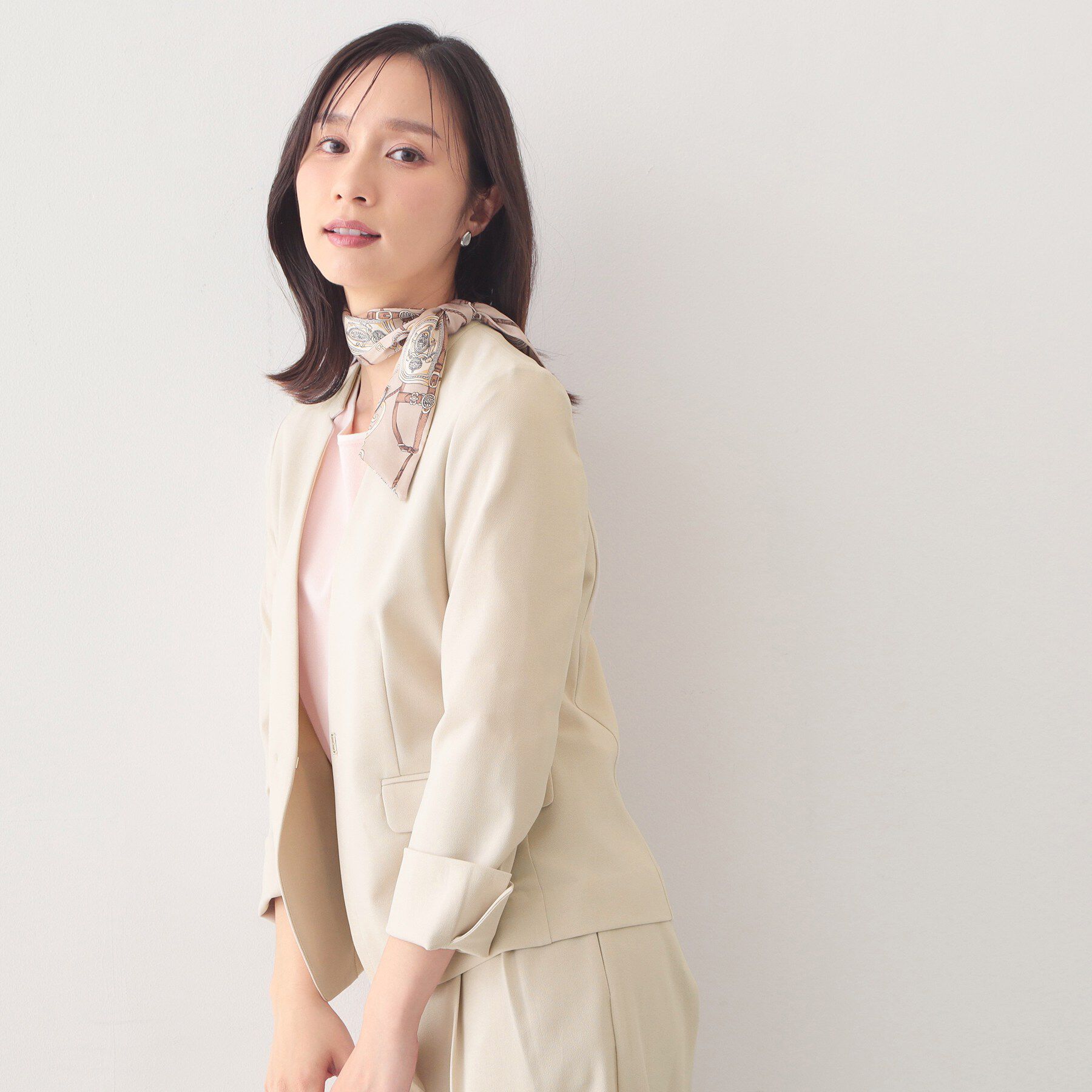 index「ノーカラージャケット/セットアップ対応可【洗える/接触冷感/吸水速乾/防シワ/ストレッチ】」|ノーカラージャケット|