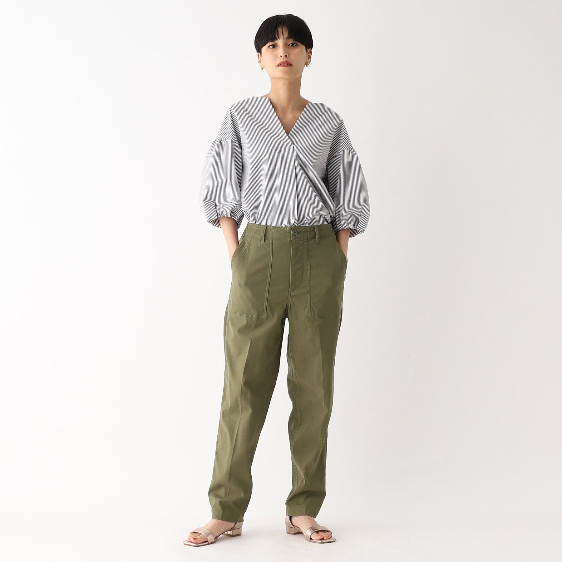 OPAQUE.CLIP「ストレッチベイカーパンツ/オーガニックコットン混【洗濯機洗い可/ストレッチ】」|その他|