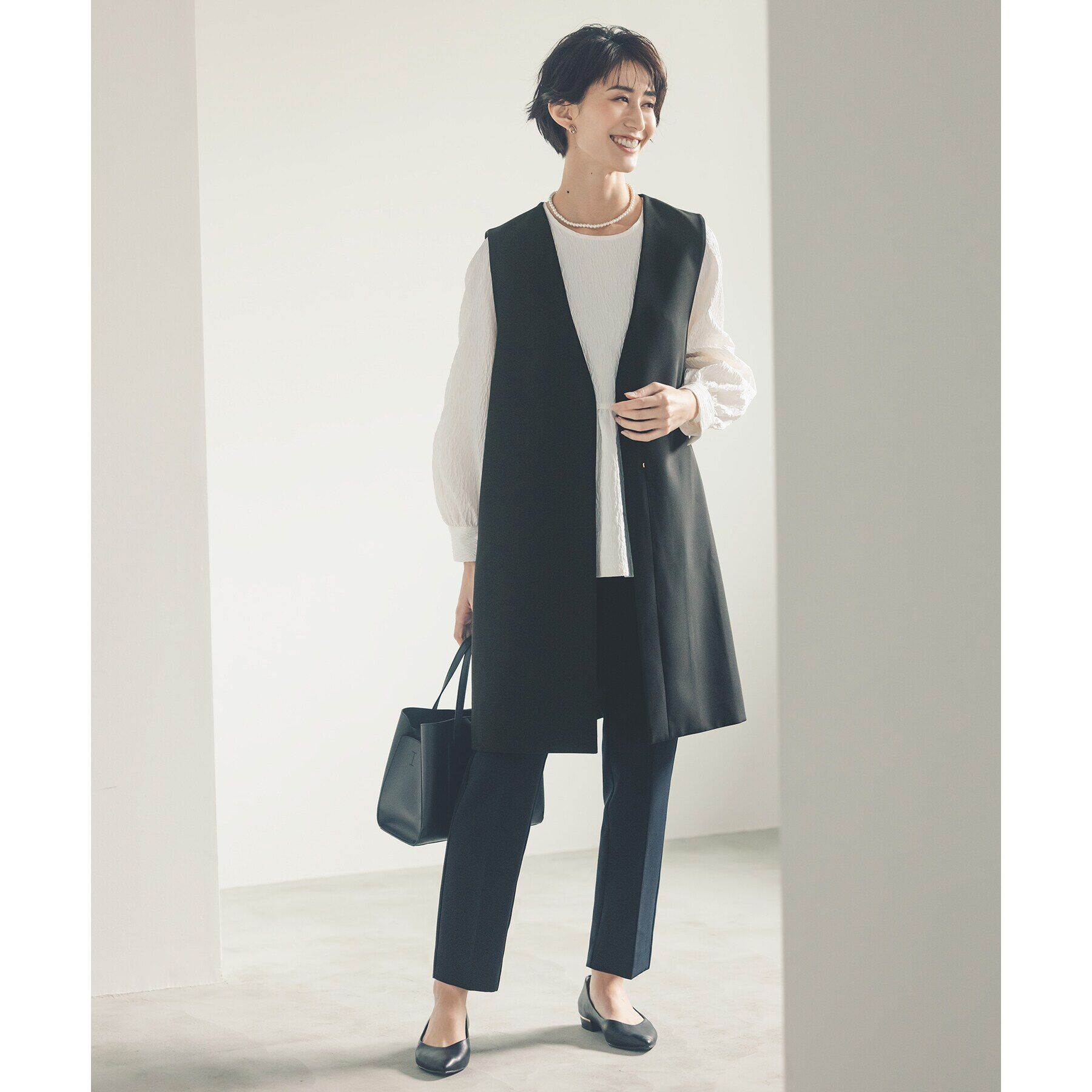 OPAQUE.CLIP「《通勤/セットアップ対応》テーパードパンツ/ダブルクロス【洗濯機洗い可】」|その他|