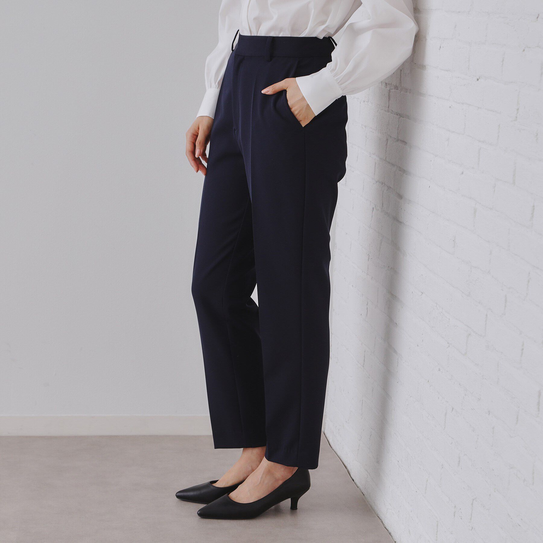 OPAQUE.CLIP「《通勤/セットアップ対応》テーパードパンツ/ダブルクロス【洗濯機洗い可】」|その他|