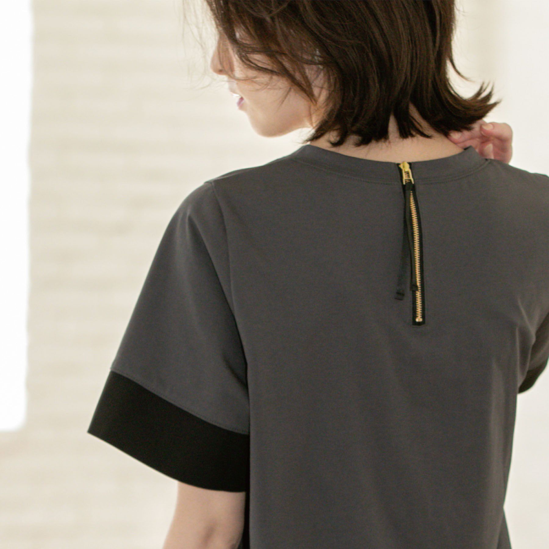 OPAQUE.CLIP「ペプラム切替ドッキングトップス【洗濯機洗い可】」|Tシャツ・カットソー|