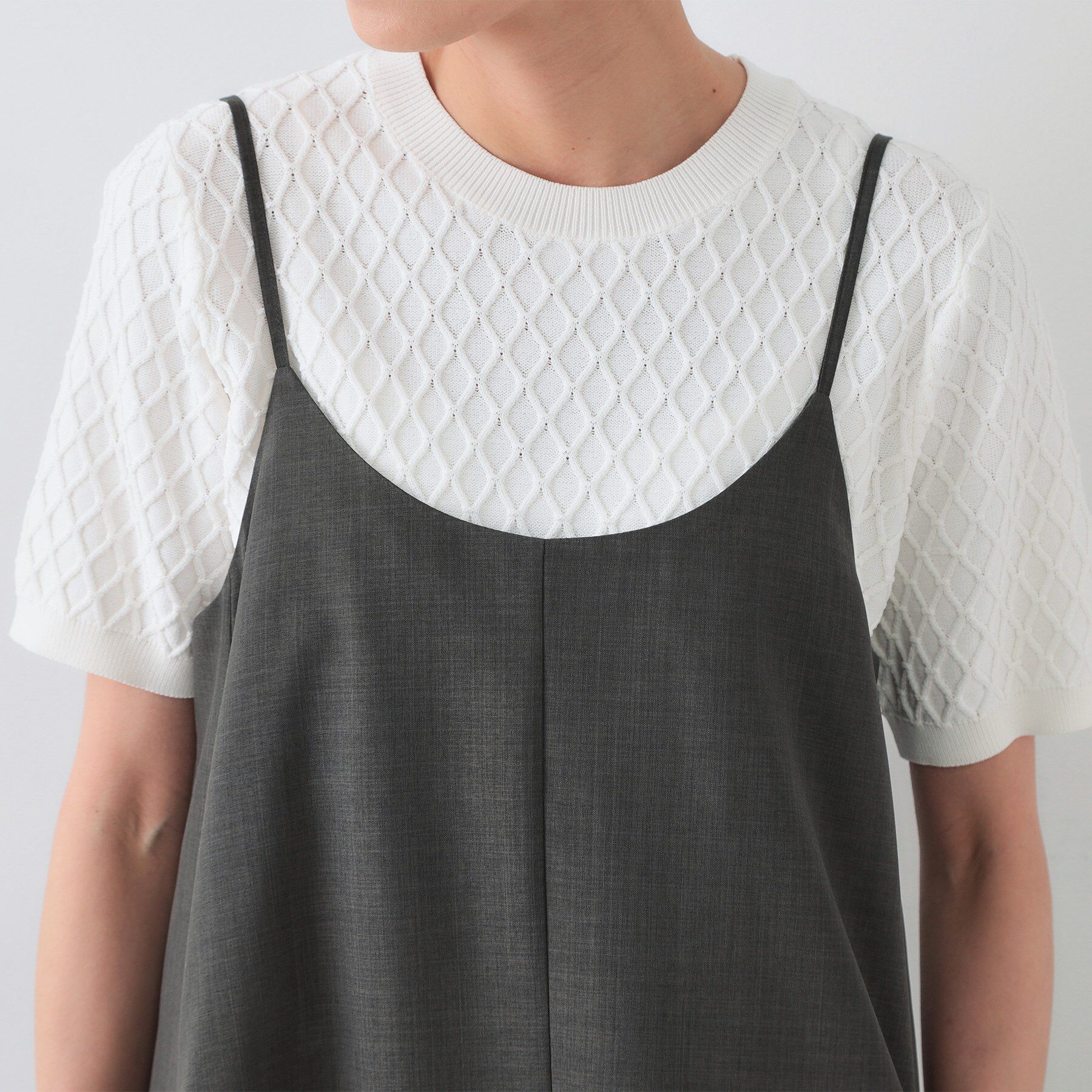 OPAQUE.CLIP「リネンライクキャミワンピース【洗濯機洗い可】」|ワンピース|