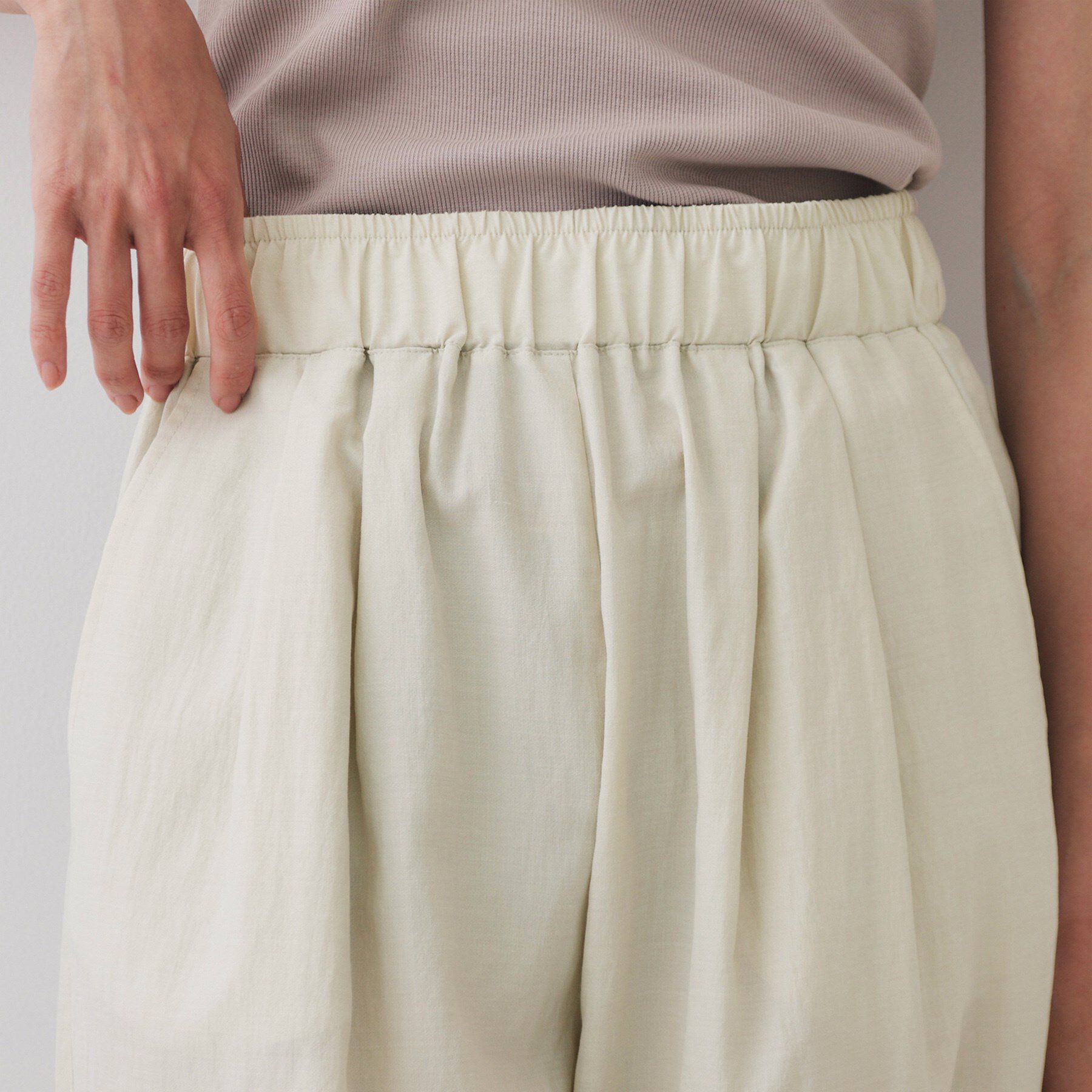 OPAQUE.CLIP「ナイロン混イージーワイドパンツ【洗濯機洗い可】」|その他|