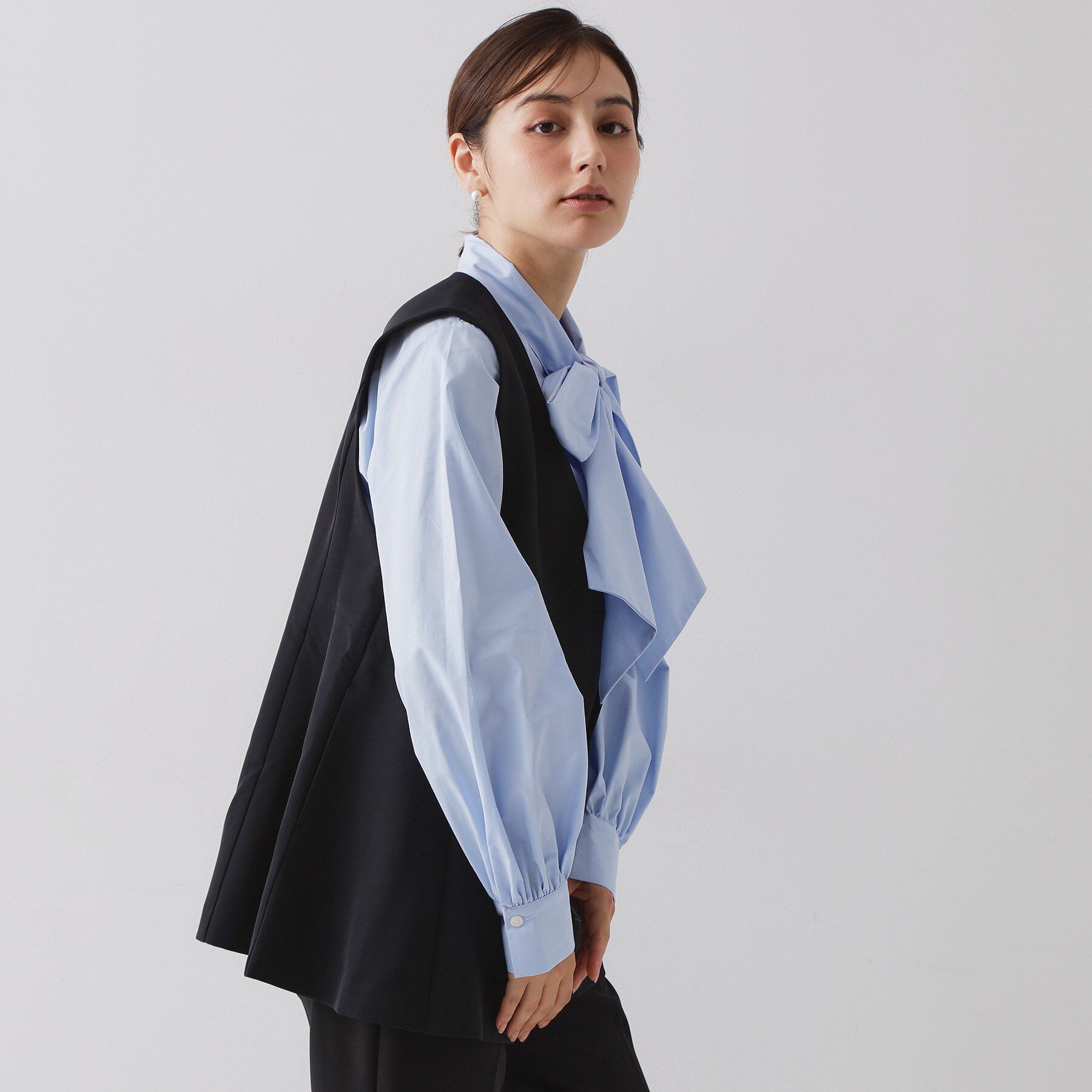 OPAQUE.CLIP「ペプラムジレ/セットアップ対応可【洗濯機OK】」|ベスト・ジレ|