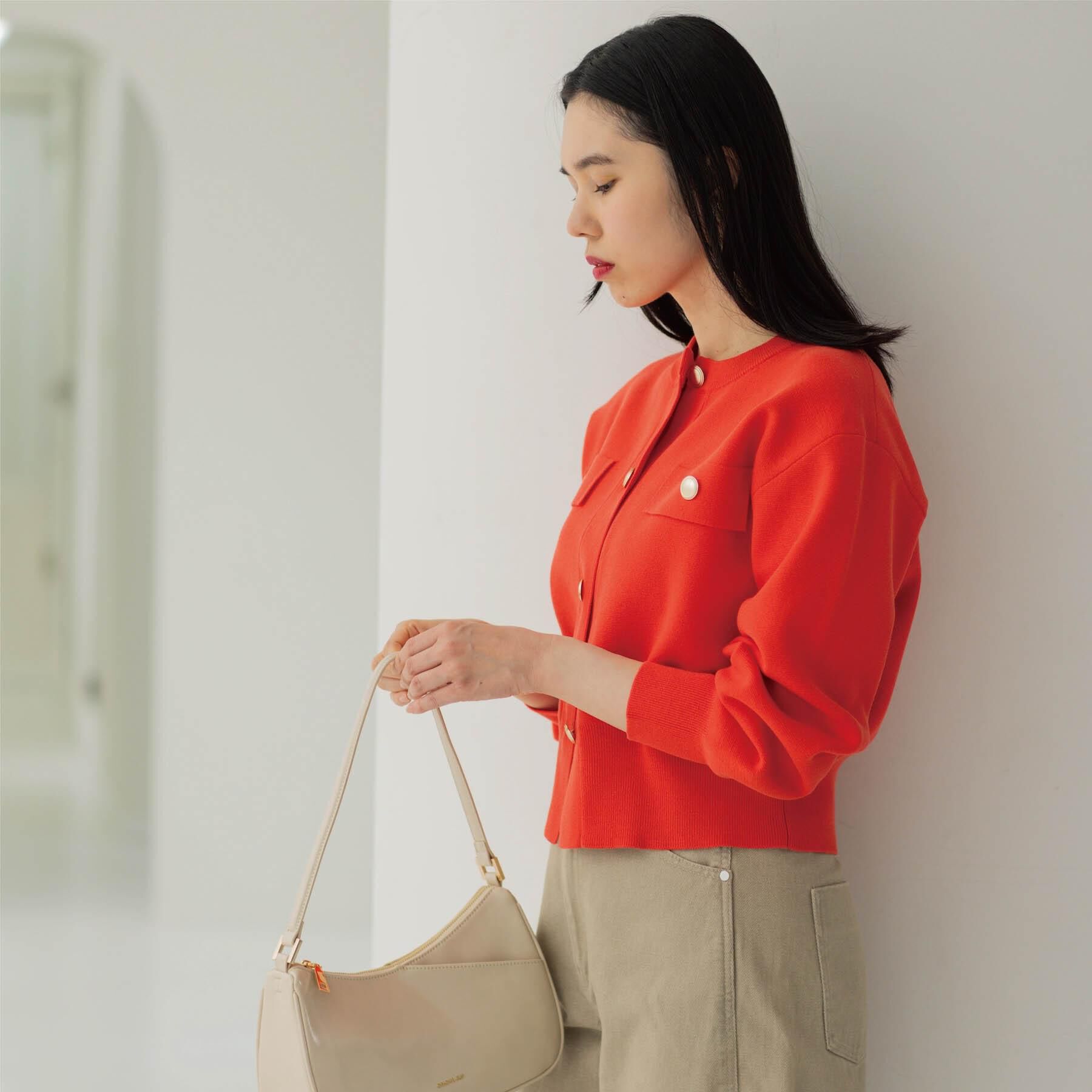 OPAQUE.CLIP「フラップポケット金ボタンニットカーディガン【洗濯機OK】」|カーディガン|