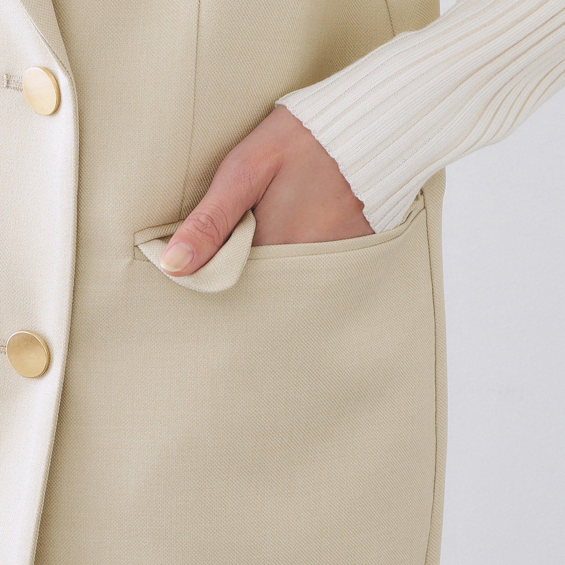 OPAQUE.CLIP「金ボタンダブルブレストテーラードジレ/セットアップ対応【洗える】《S～LL》」|ベスト・ジレ|