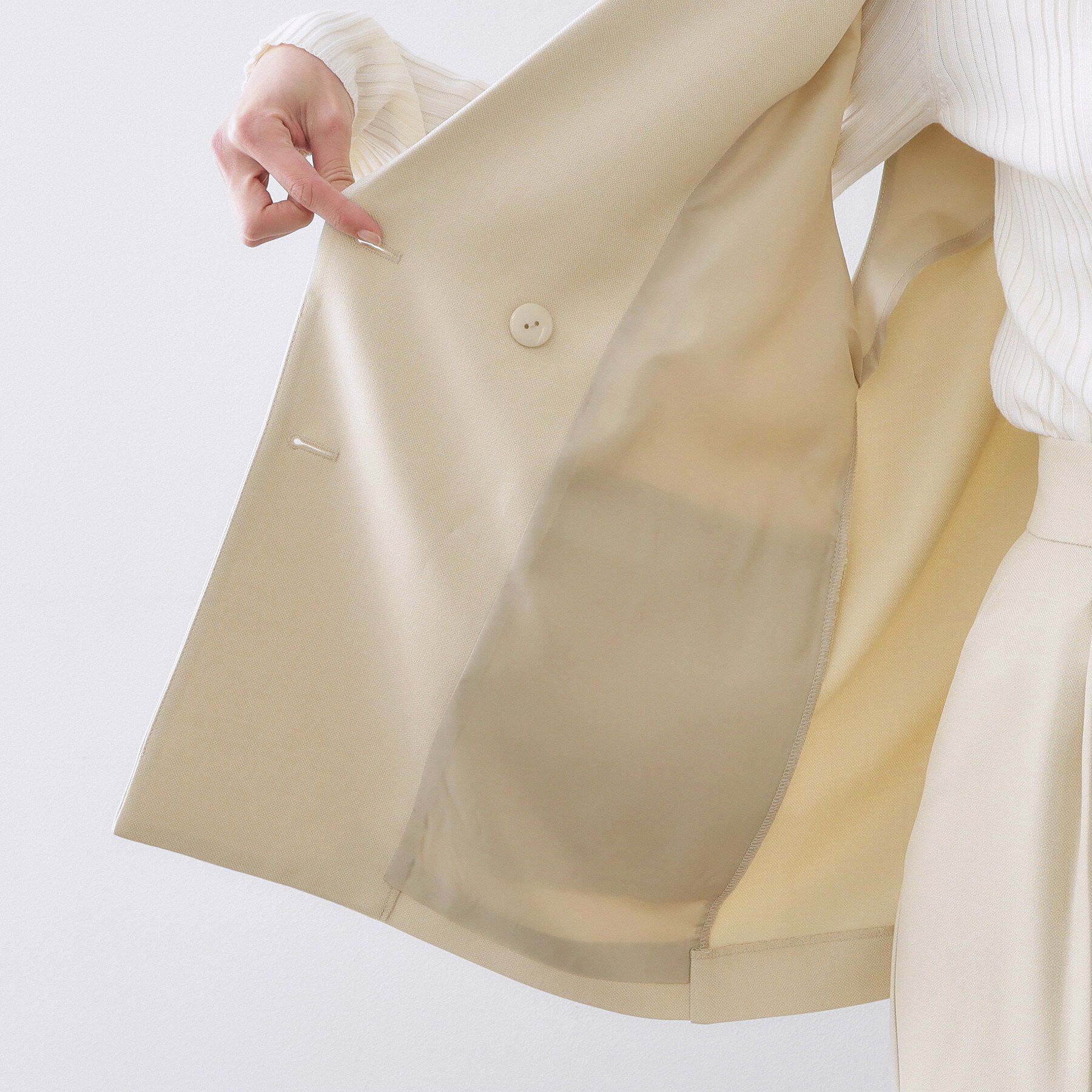 OPAQUE.CLIP「金ボタンダブルブレストテーラードジレ/セットアップ対応【洗える】《S～LL》」|ベスト・ジレ|