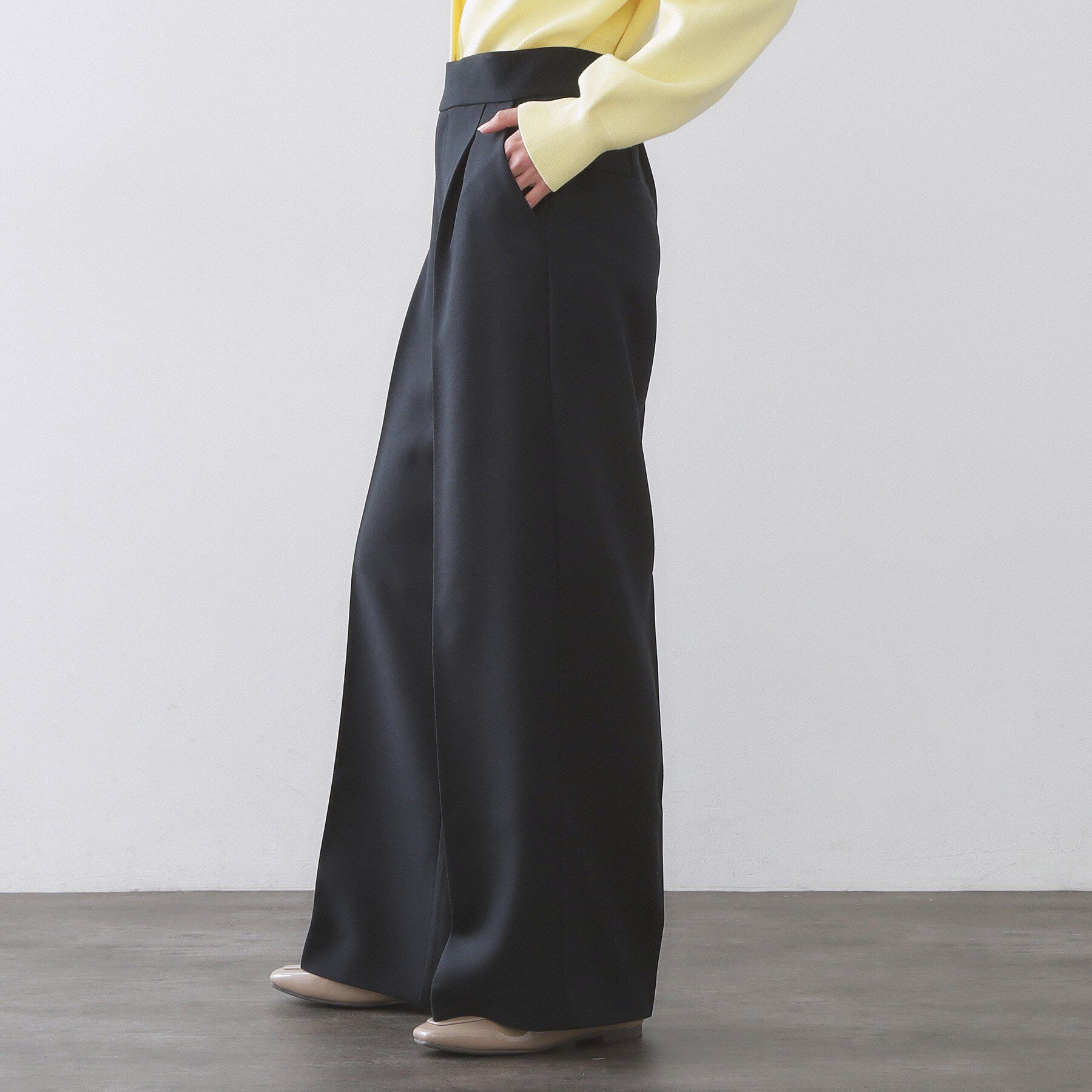 OPAQUE.CLIP「金ボタンデザインワイドパンツ/セットアップ対応【洗濯機OK】《S～LL》」|その他|