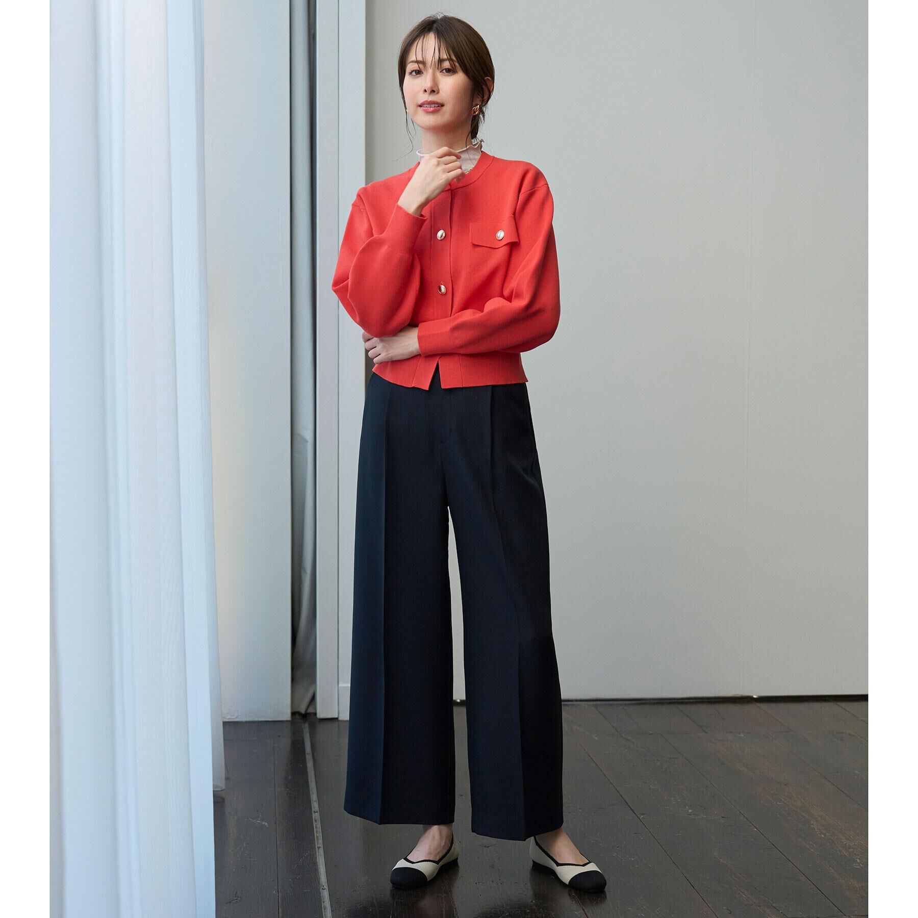 OPAQUE.CLIP「金ボタンデザインワイドパンツ/セットアップ対応【洗濯機OK】《S～LL》」|その他|