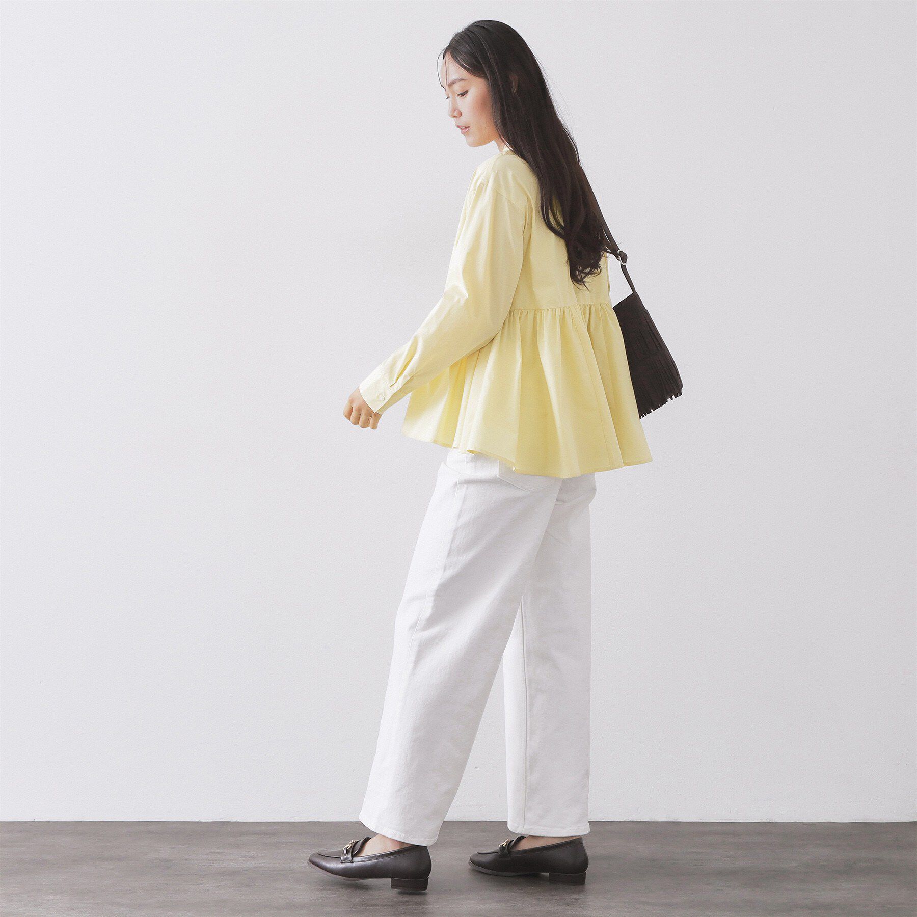 OPAQUE.CLIP「ペプラムシャツ【洗濯機OK】」|シャツ・ブラウス|