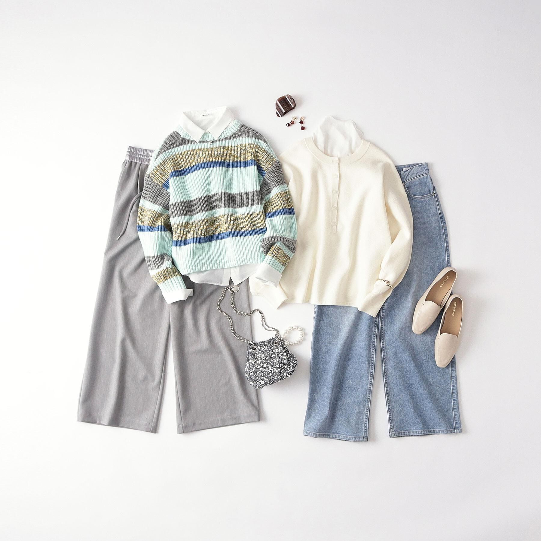 OPAQUE.CLIP「ウエストサテンイージータックワイドパンツ【洗濯機OK】」|その他|