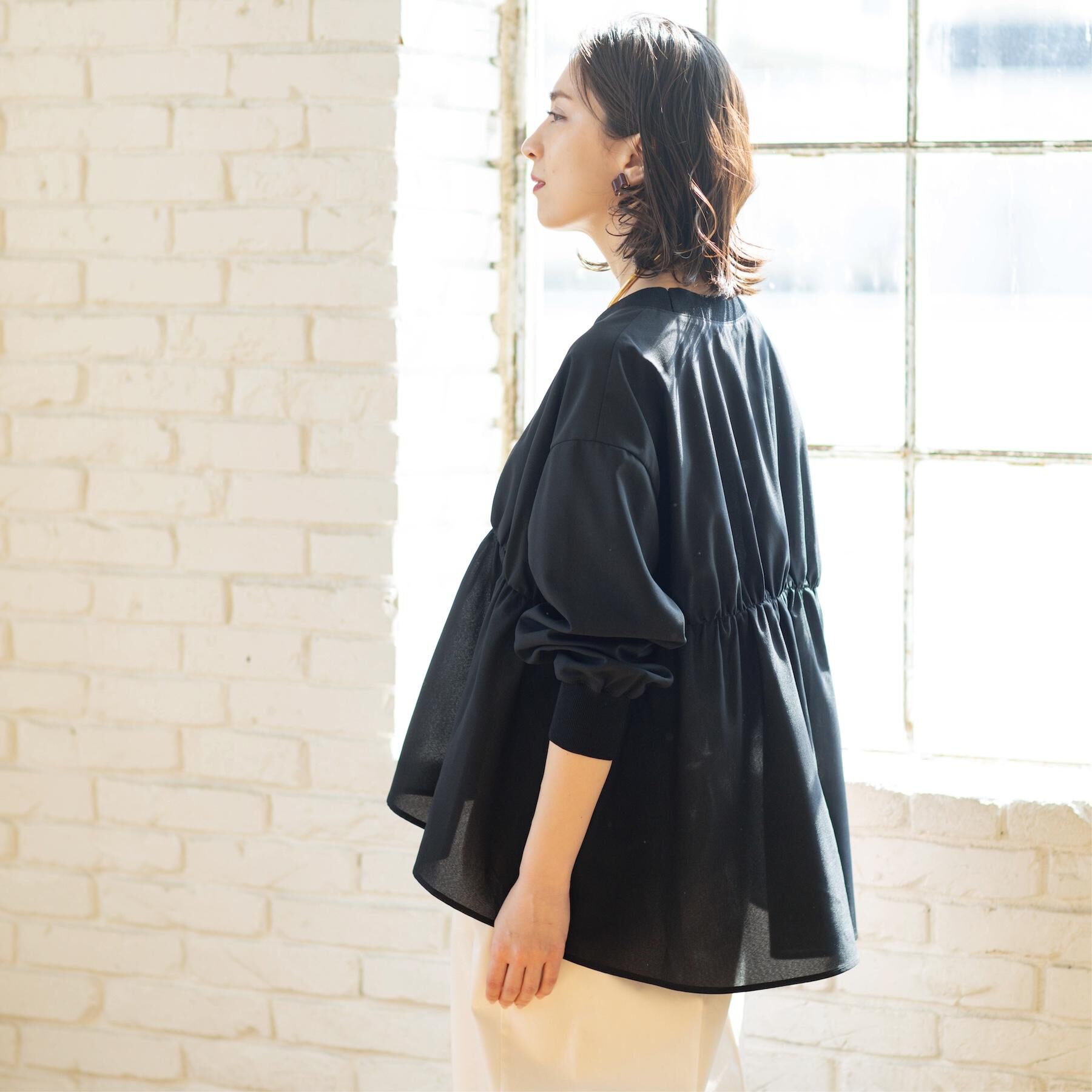 OPAQUE.CLIP「ブラウス風Vネックカーディガン【洗濯機OK】」|カーディガン|