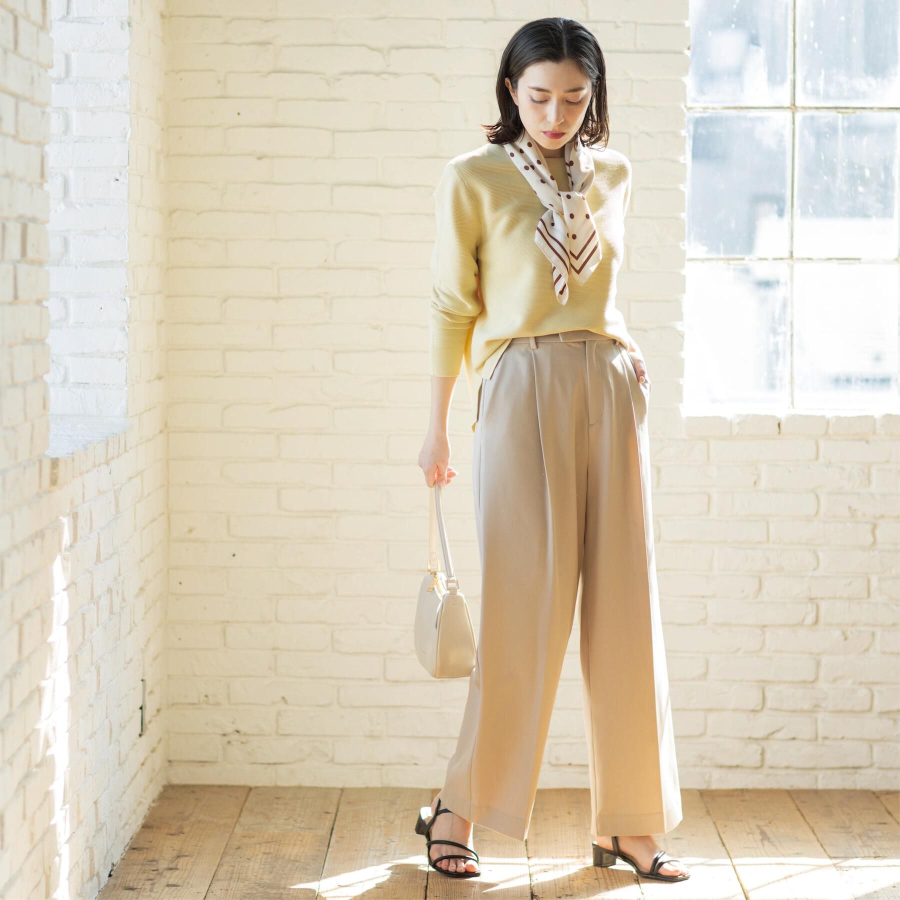 OPAQUE.CLIP「美脚ストレッチストレートワイドパンツ【洗濯機OK】」|その他|