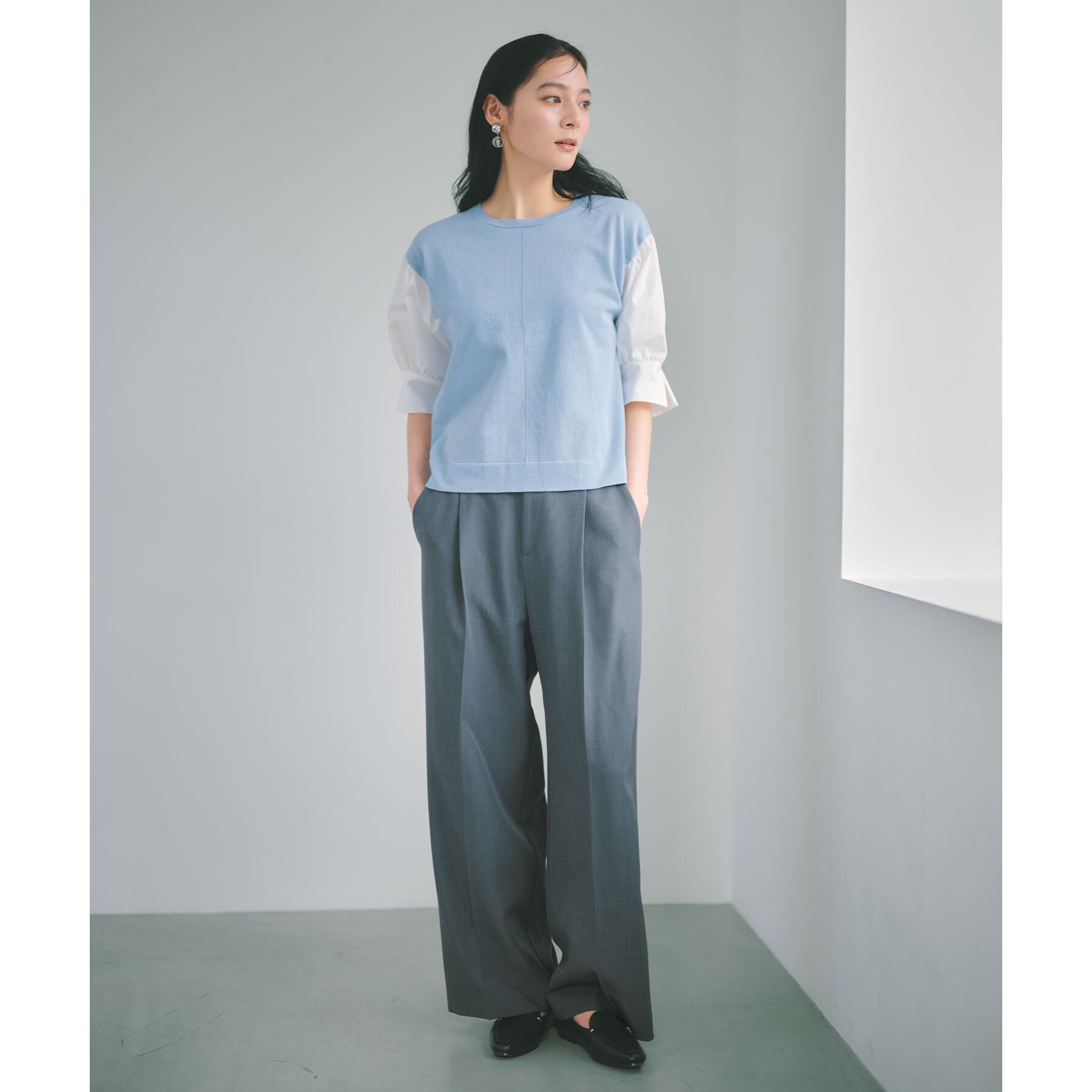 OPAQUE.CLIP「美脚ストレッチストレートワイドパンツ【洗濯機OK】」|その他|