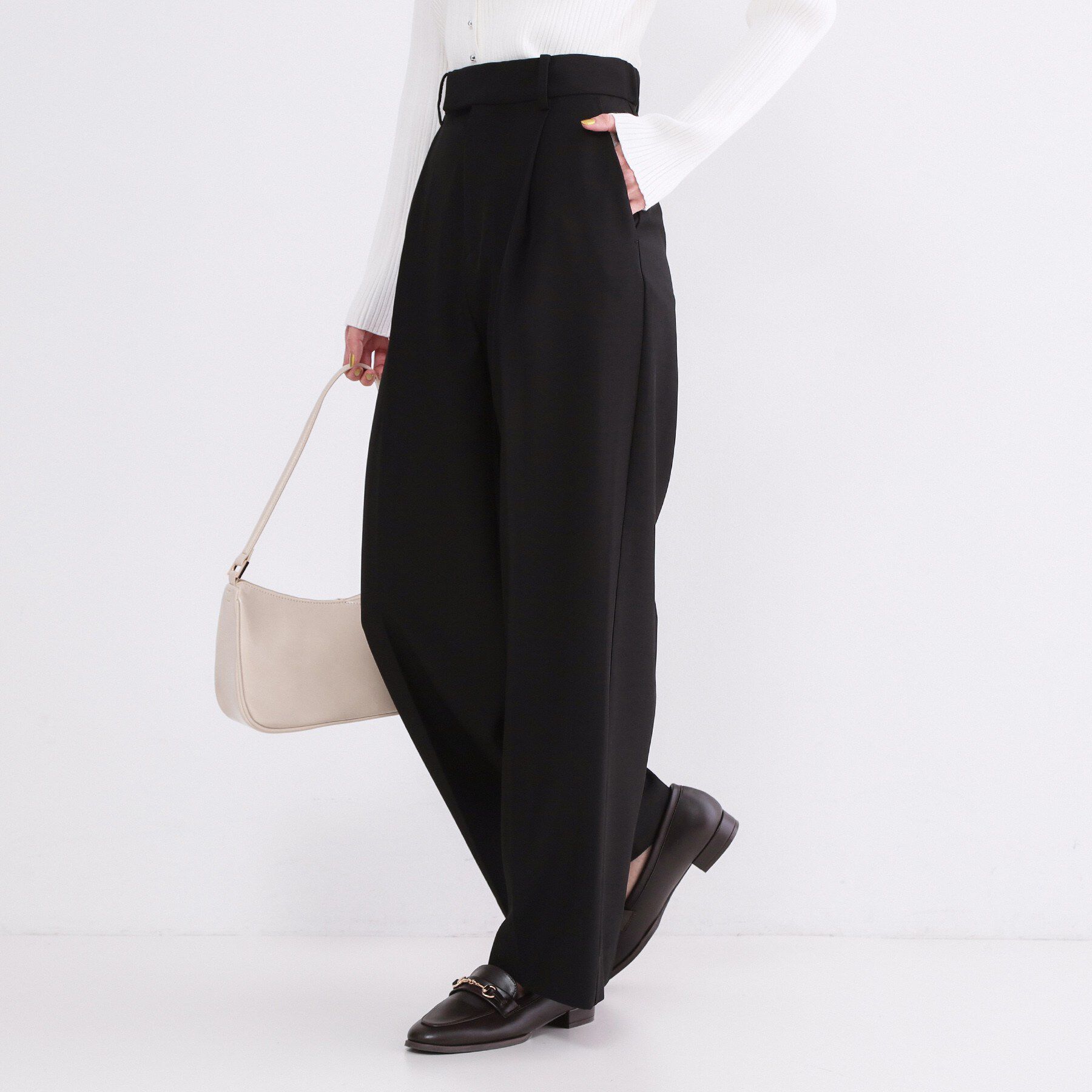 OPAQUE.CLIP「美脚ストレッチストレートワイドパンツ【洗濯機OK】」|その他|